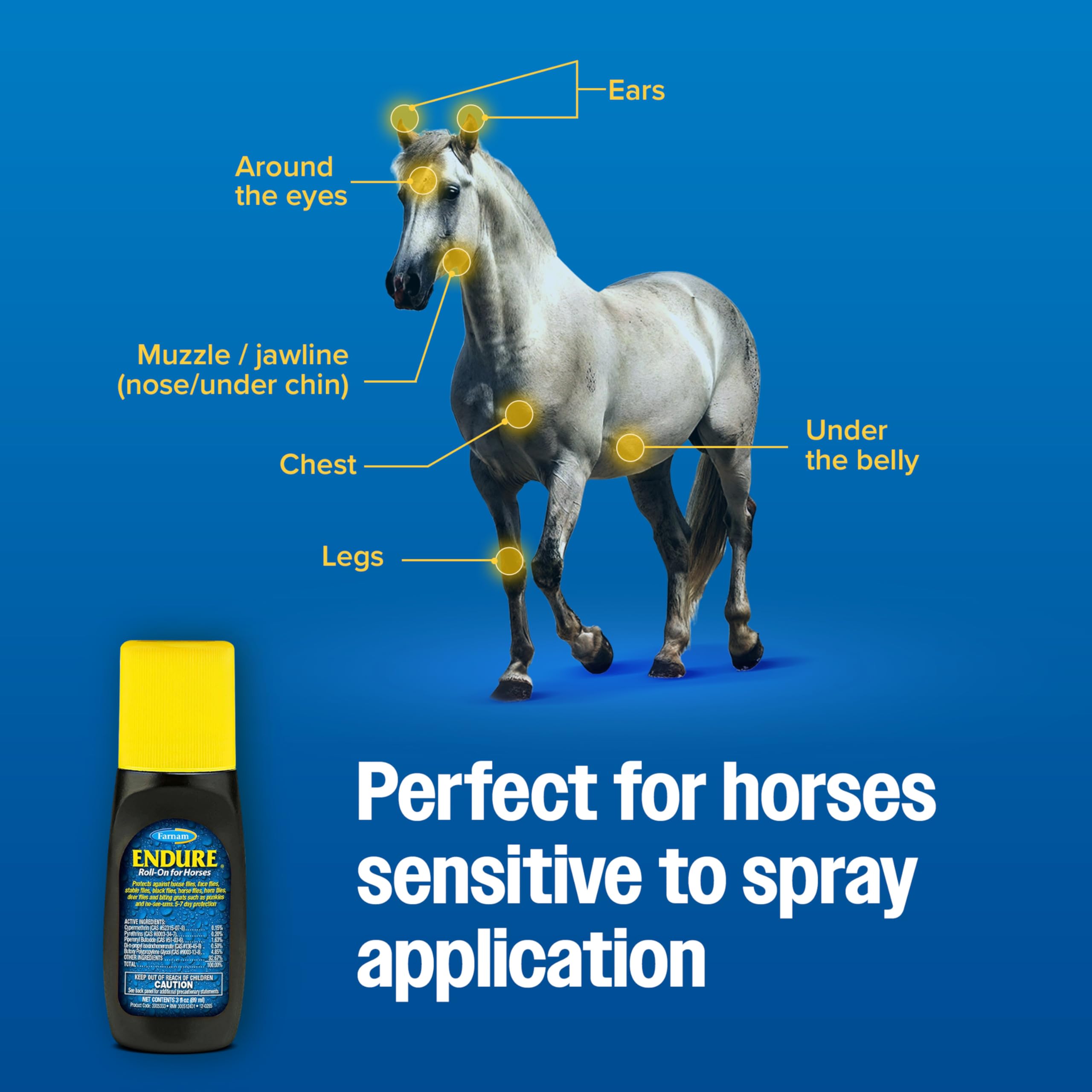 Farnam Endure Roll-On près des zones de plaies superficielles pour protection locale.