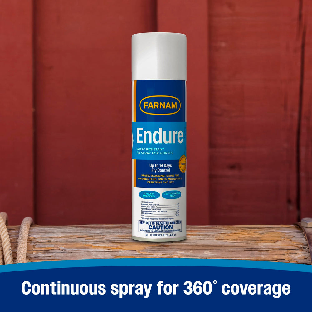 Farnam Endure – technologie-repelock décrit la liaison au poil pour une protection durable.