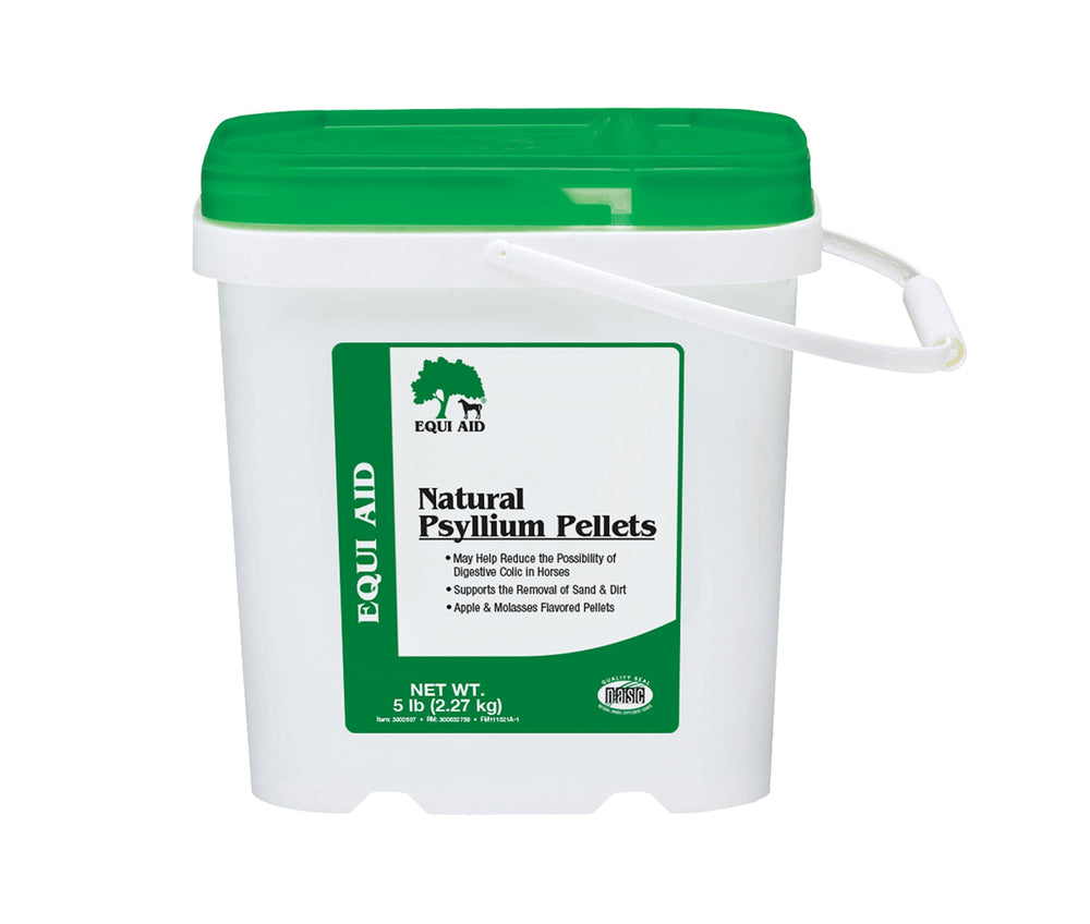 Farnam Equi Aid pellets vue du bocal, versement facile pour soutenir la digestion équine