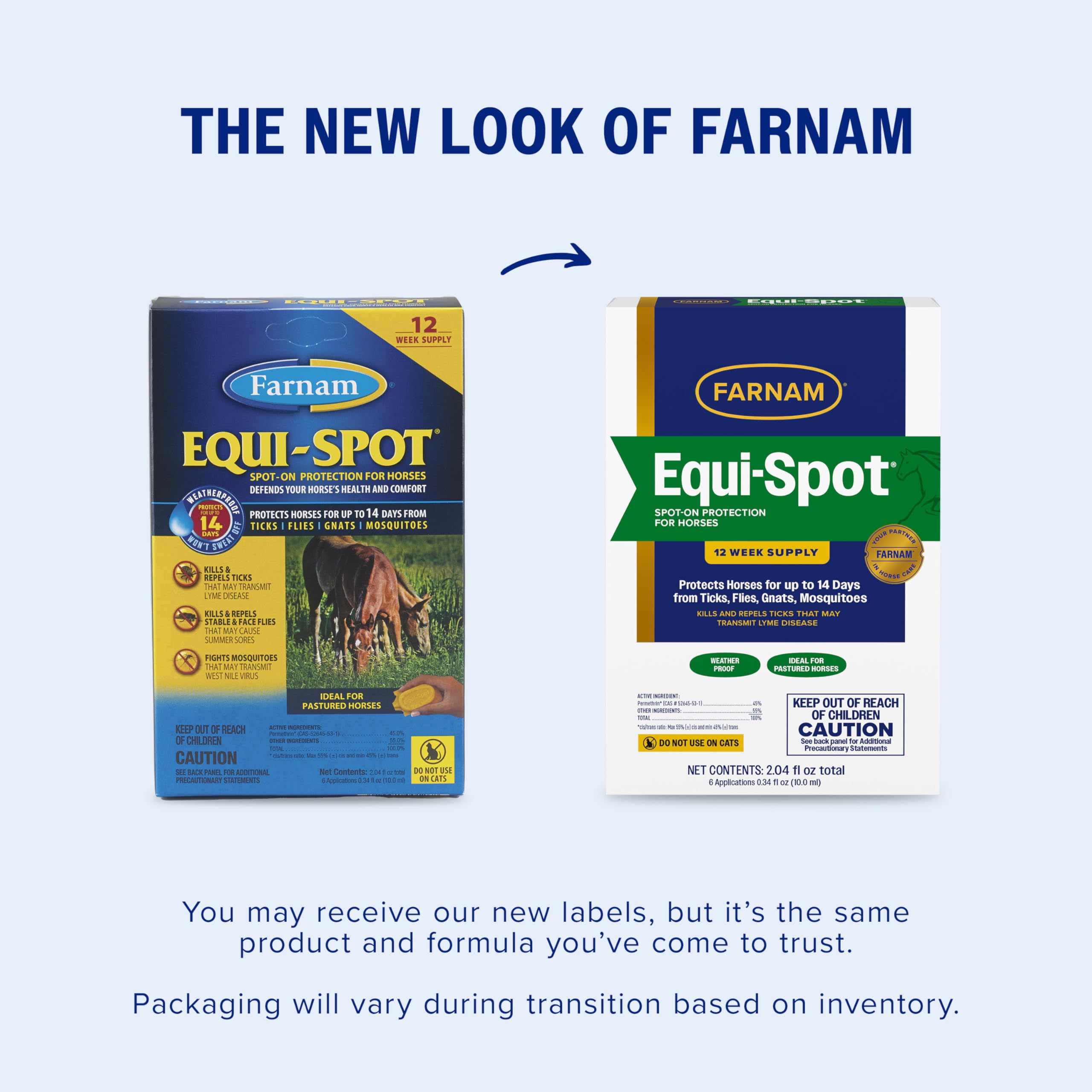 Farnam Equi-Spot application sur cheval pour une protection durable.