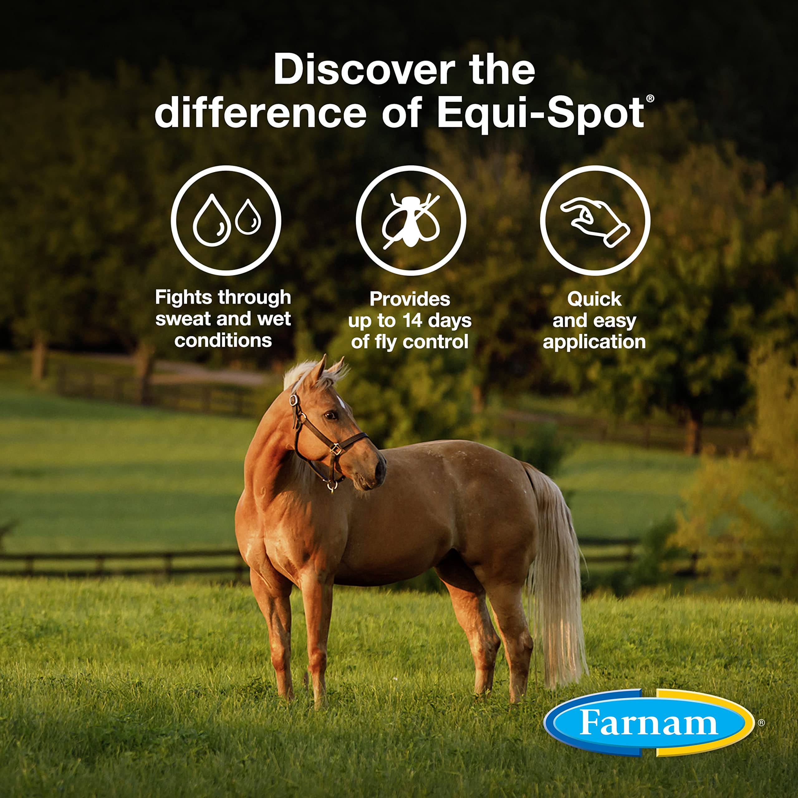 Farnam EQUI-SPOT mouches: réduction des nuisances autour du cheval.