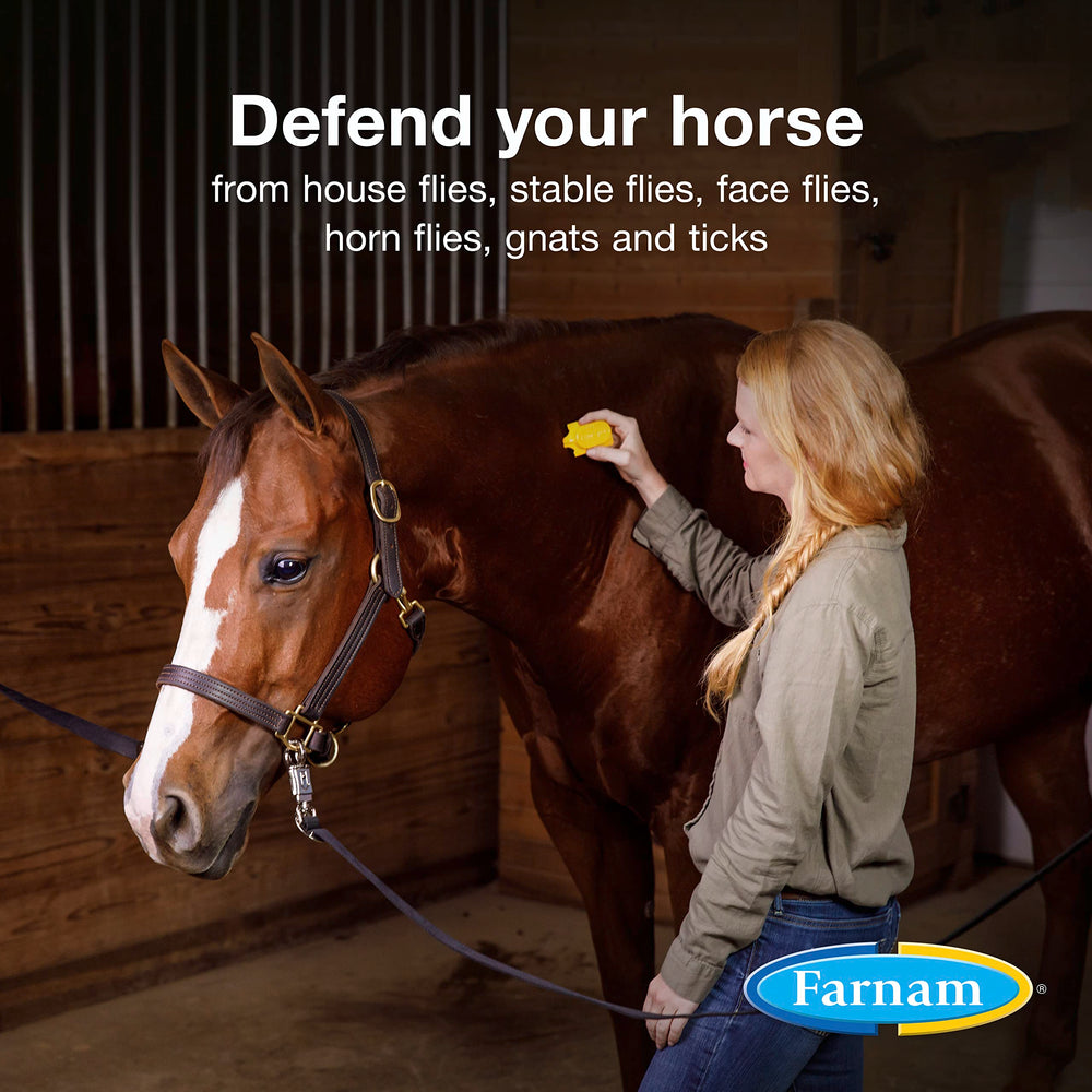 Farnam EQUI-SPOT protection-14-jours protège durablement contre les mouches et tiques.
