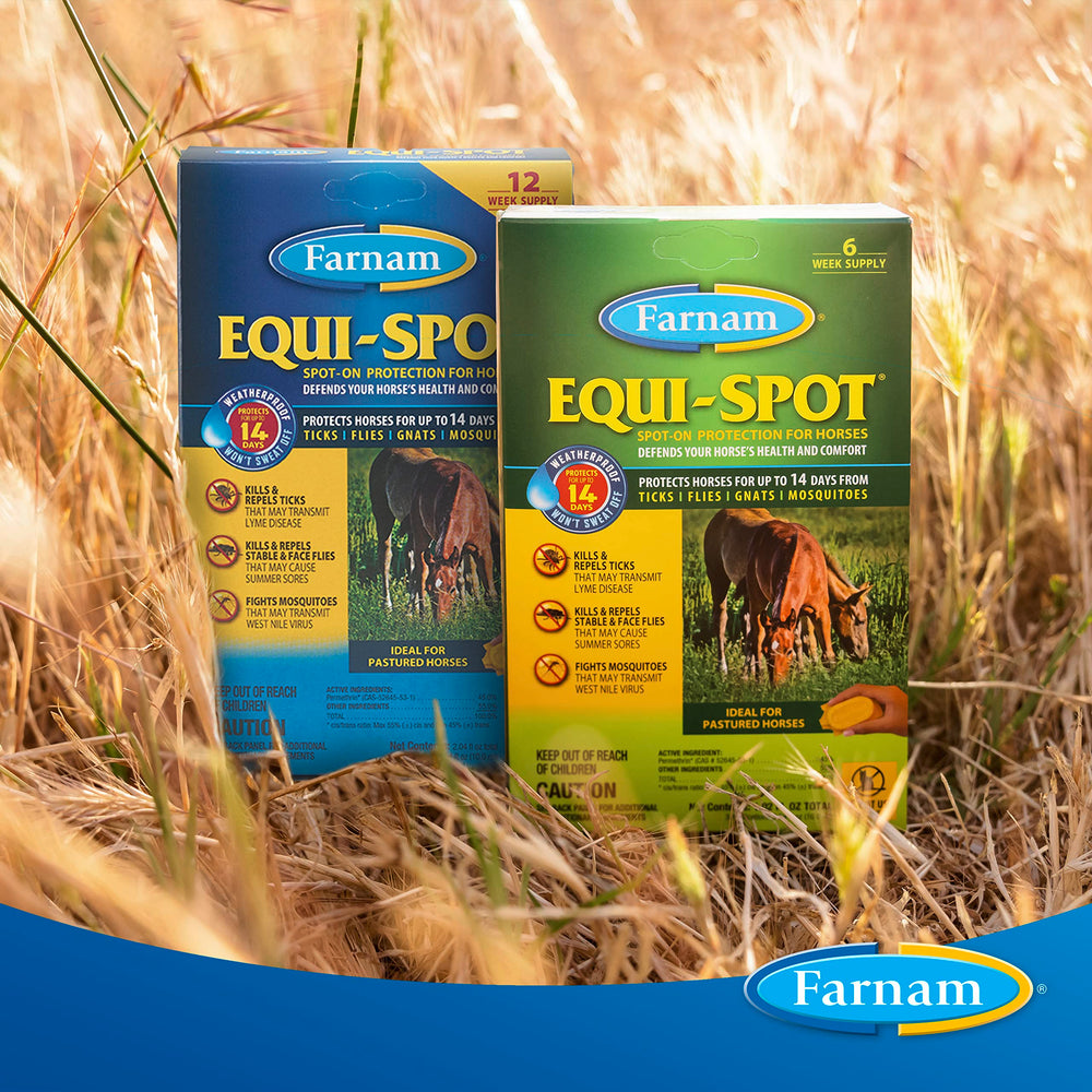 Farnam EQUI-SPOT résistance à la sueur: performance stable sous chaleur.