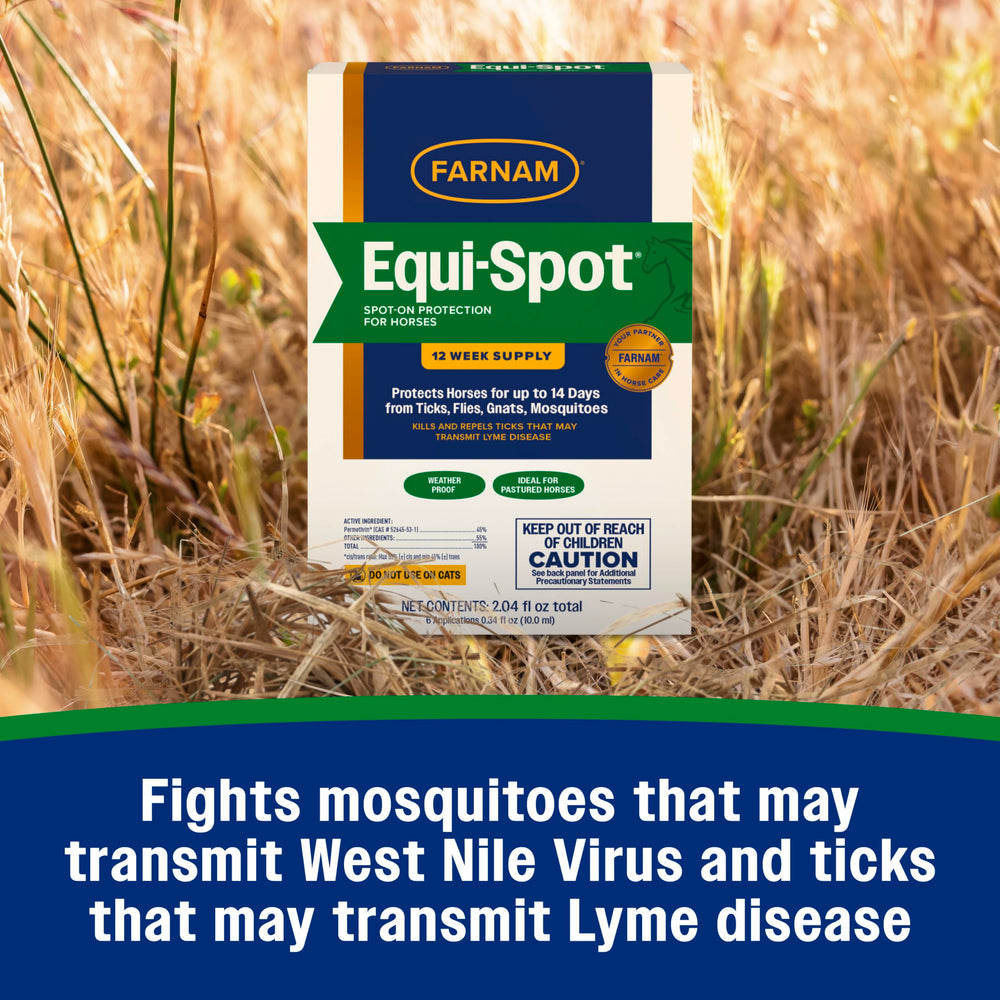 Farnam Equi-Spot lutte contre moustiques et tiques pour le cheval.
