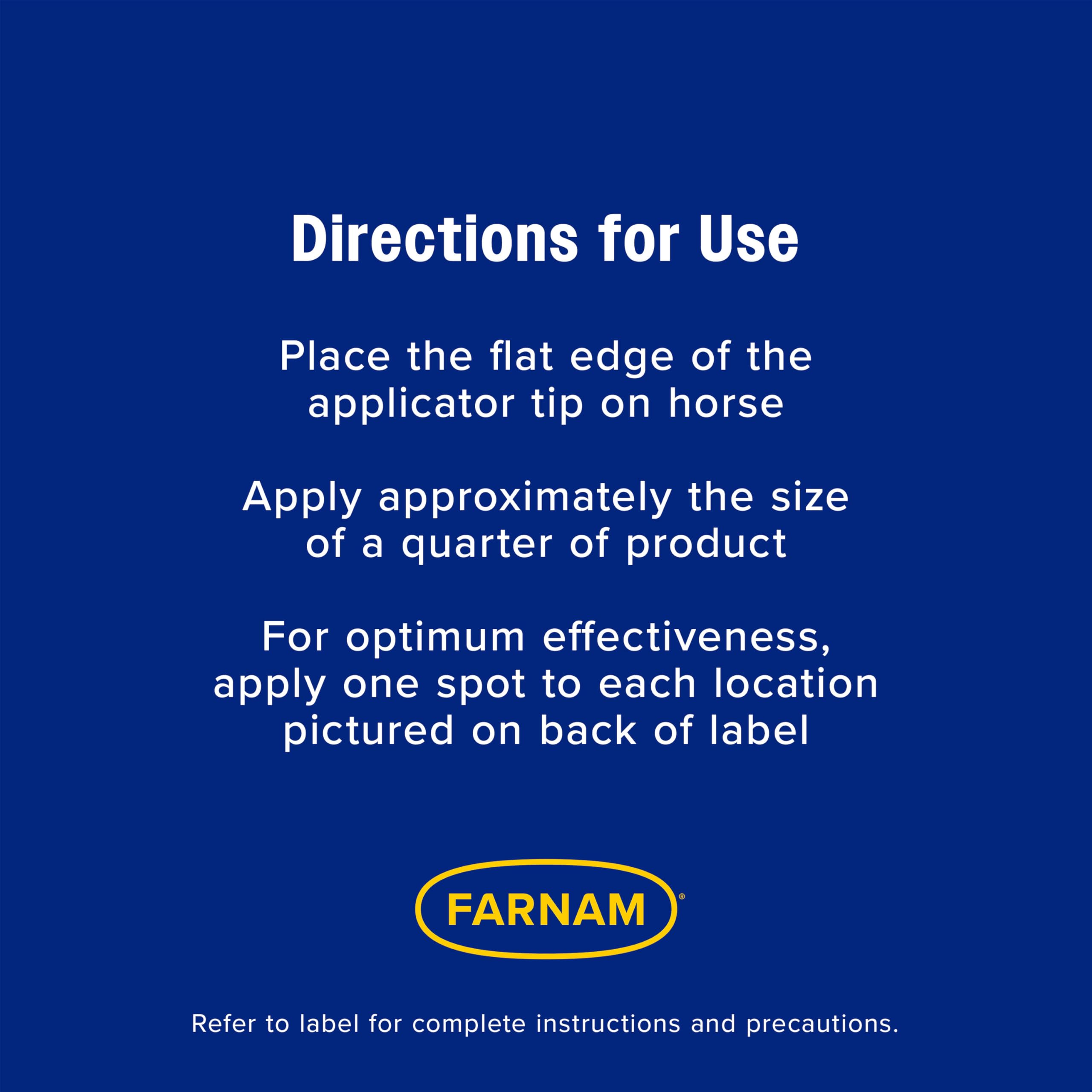 Farnam Equi-Spot utilisation anti-tiques et mouches comme alternative pratique.