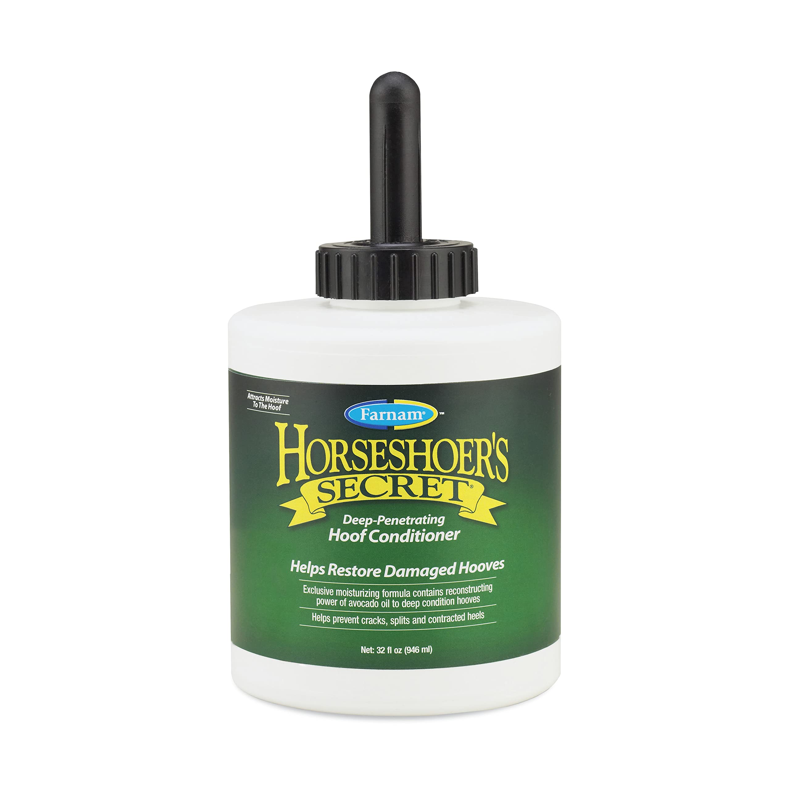 Huile Farnam Horseshoer's Secret – bouteille: hydratation rapide et souplesse des pieds.