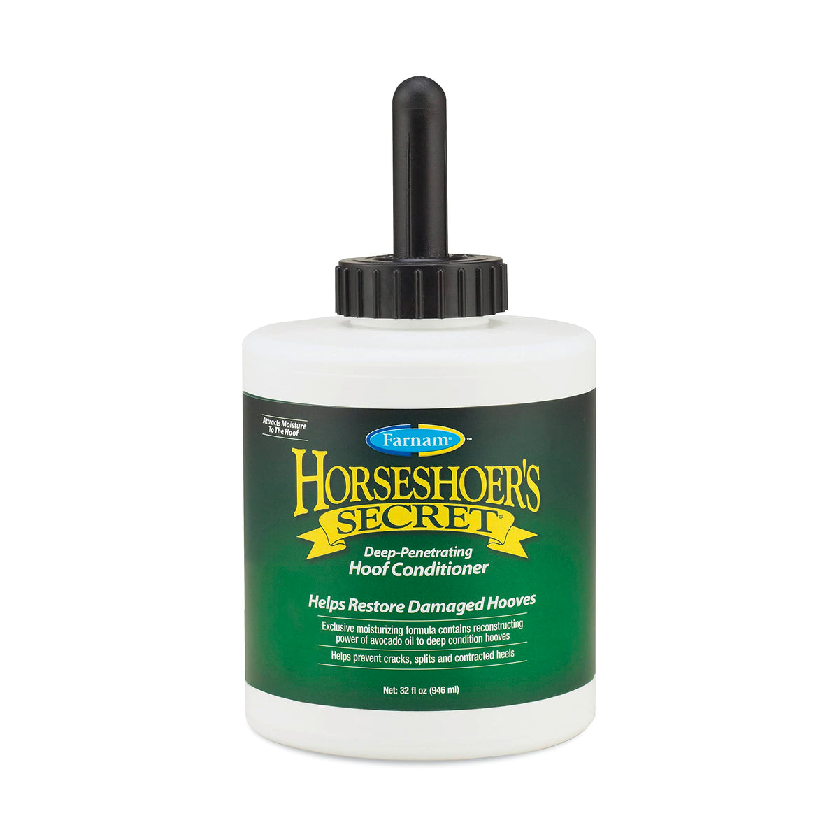 Huile Farnam Horseshoer's Secret – bouteille: hydratation rapide et souplesse des pieds.