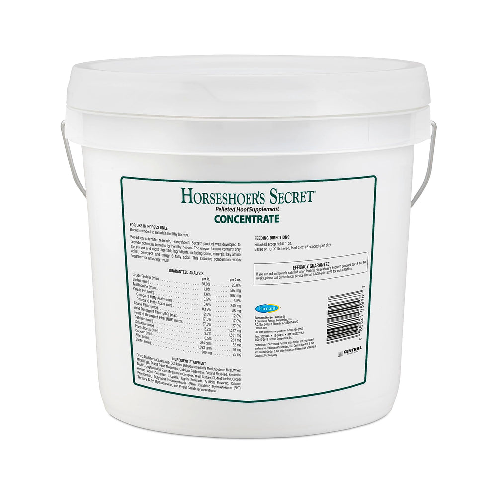 Granules luzerne Farnam Horseshoer’s Secret compatibles avec diverses rations.
