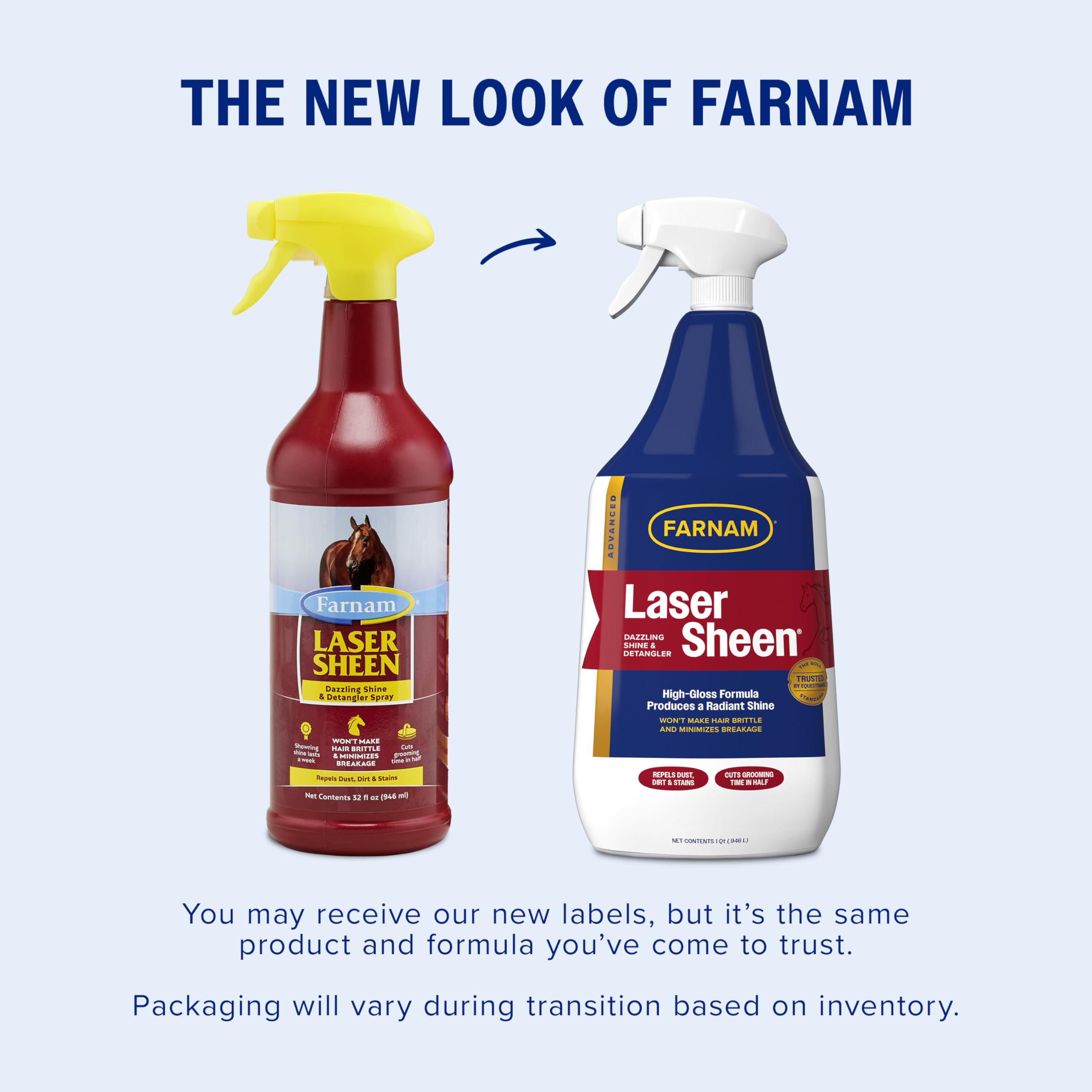 Farnam Laser Sheen démêle crinière et queue sans casse