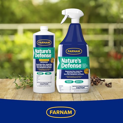 Spray prêt à l’emploi Farnam Nature’s Defense pour sorties équines