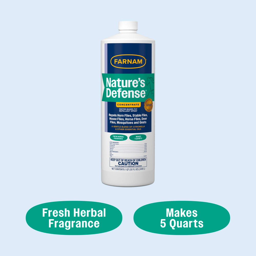 Farnam Nature’s Defense repousse insectes autour du cheval