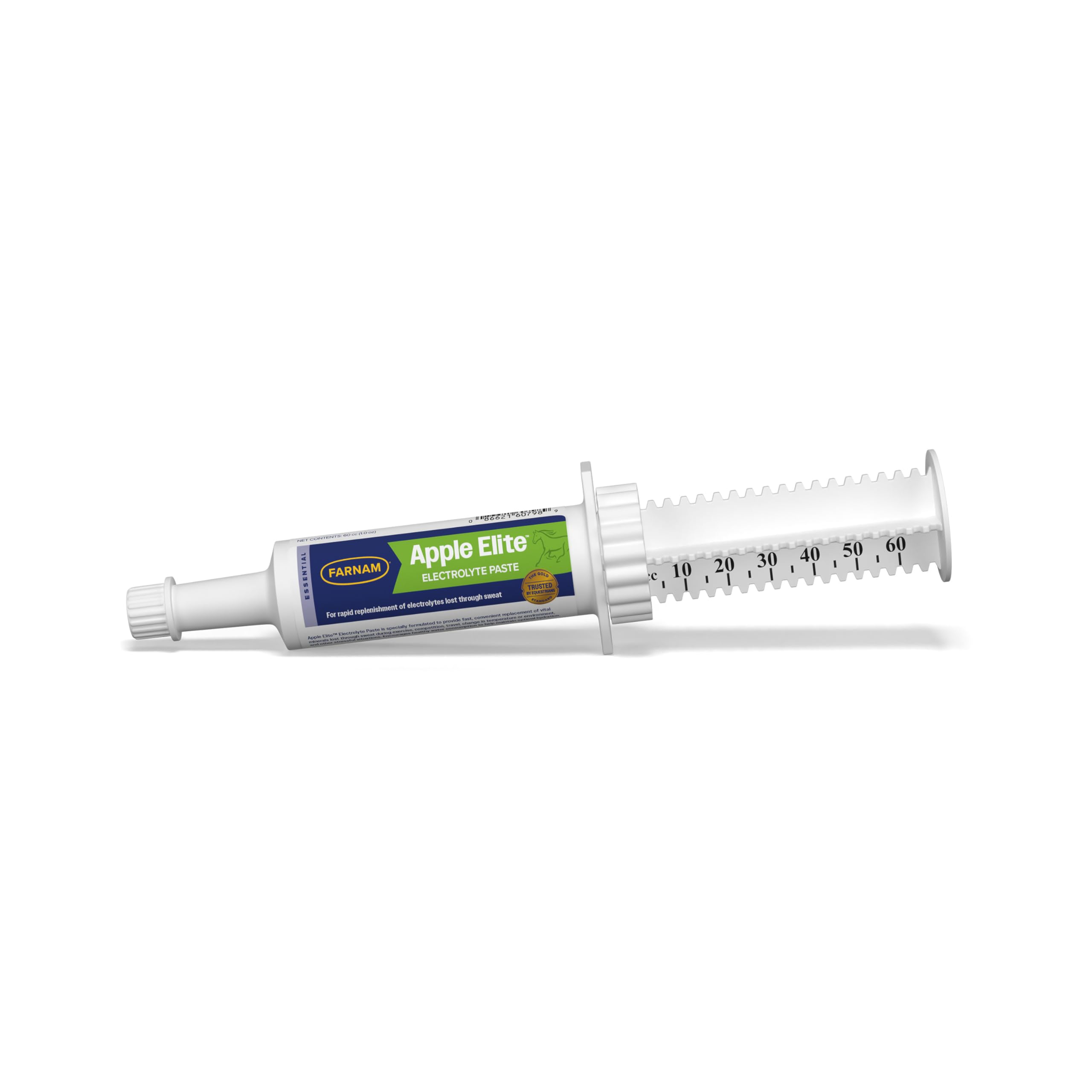 Pâte électrolytique Farnam Apple Elite, seringue 60cc réhydratation rapide après l effort.