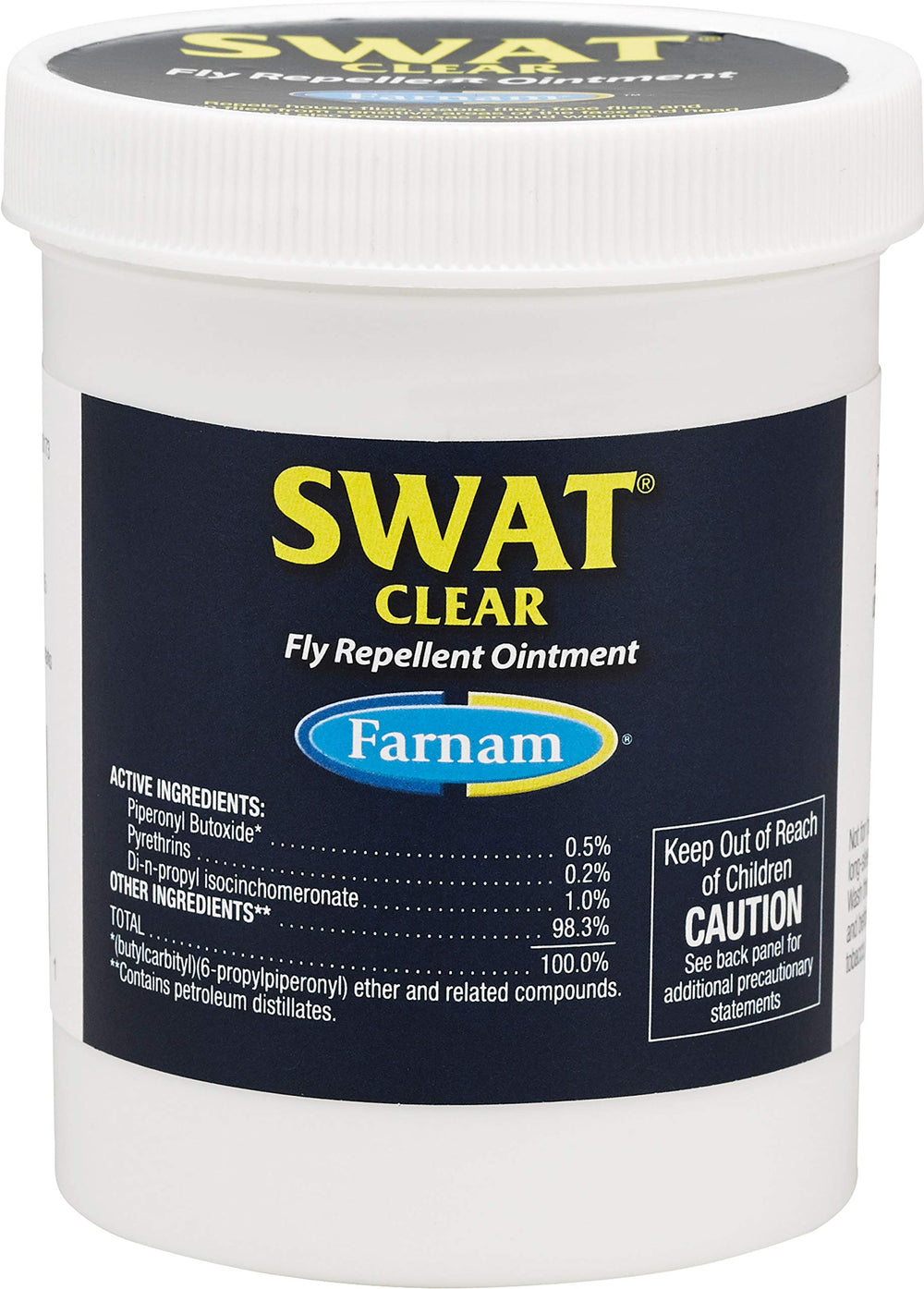Pommade Farnam Swat anti-mouches: protection des plaies et répulsion des mouches autour du visage.