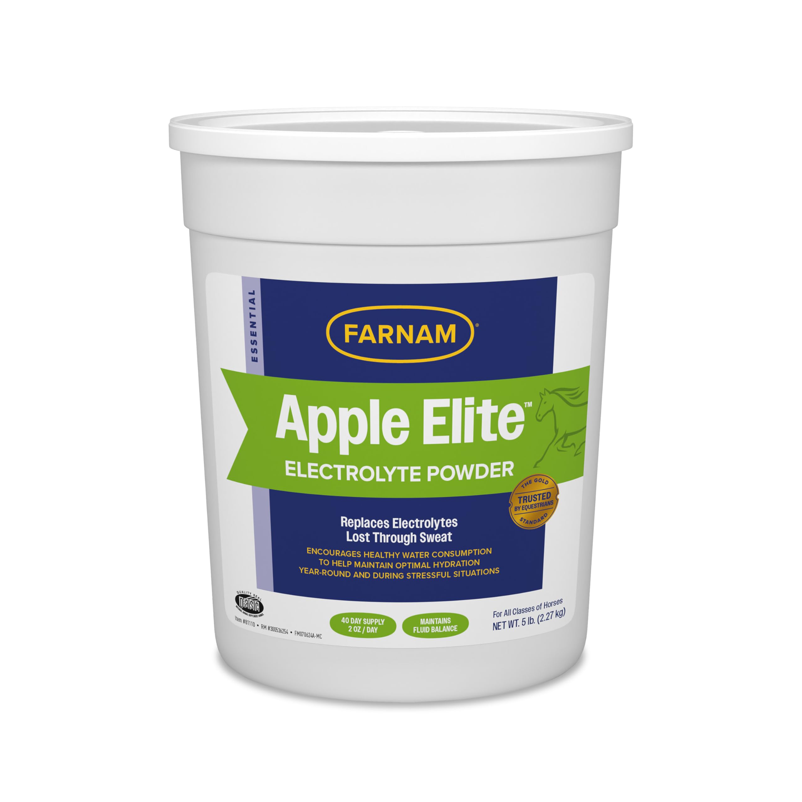 Bouteille Farnam Apple Elite montre la poudre électrolyte pour l'hydratation