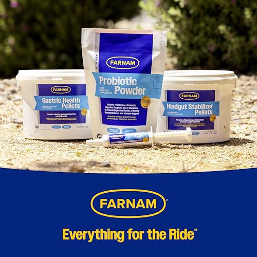 Pour poulains et chevaux en sevrage avec Farnam Probiotique Pâte.