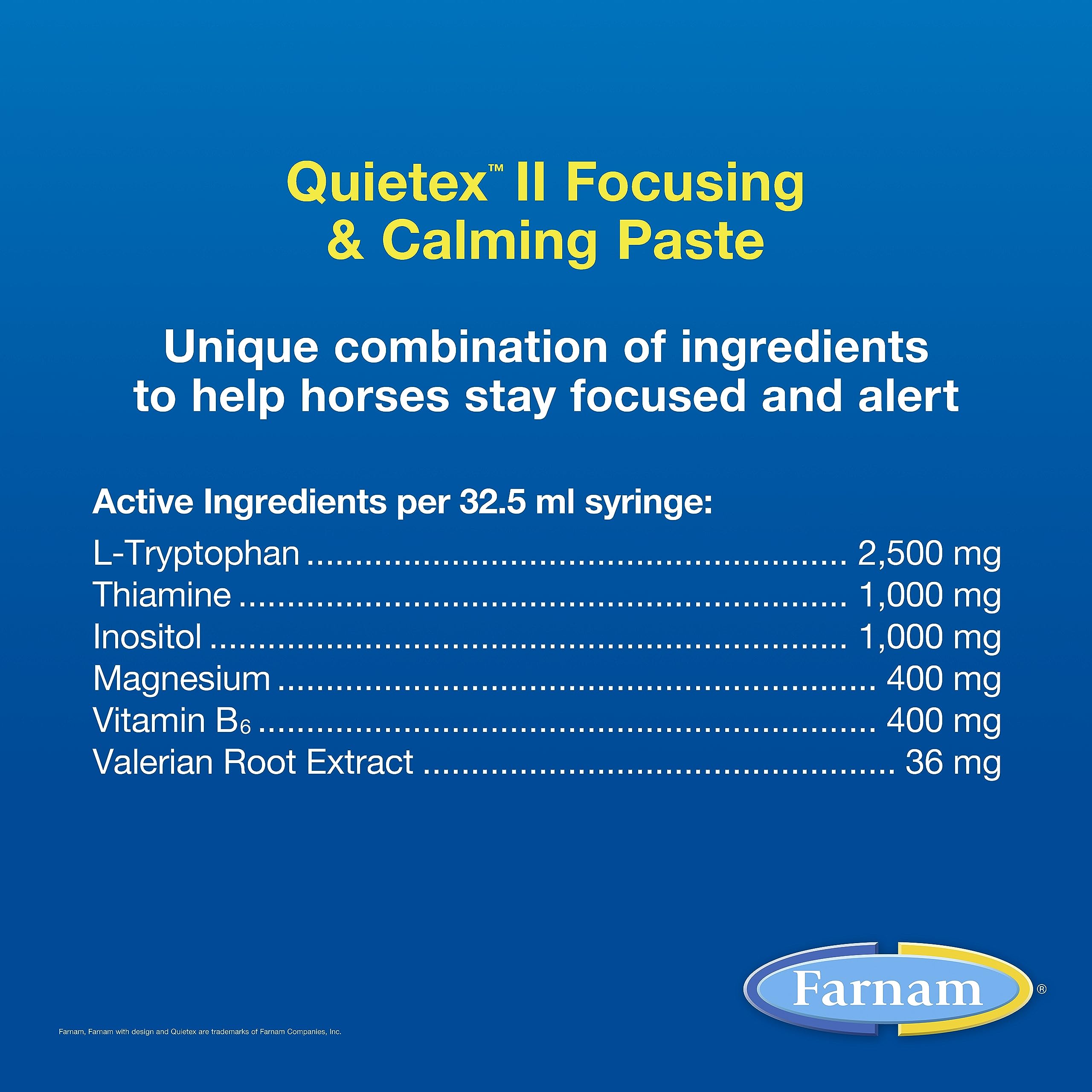 Administration pratique de Farnam Quietex II lors du transport du cheval.