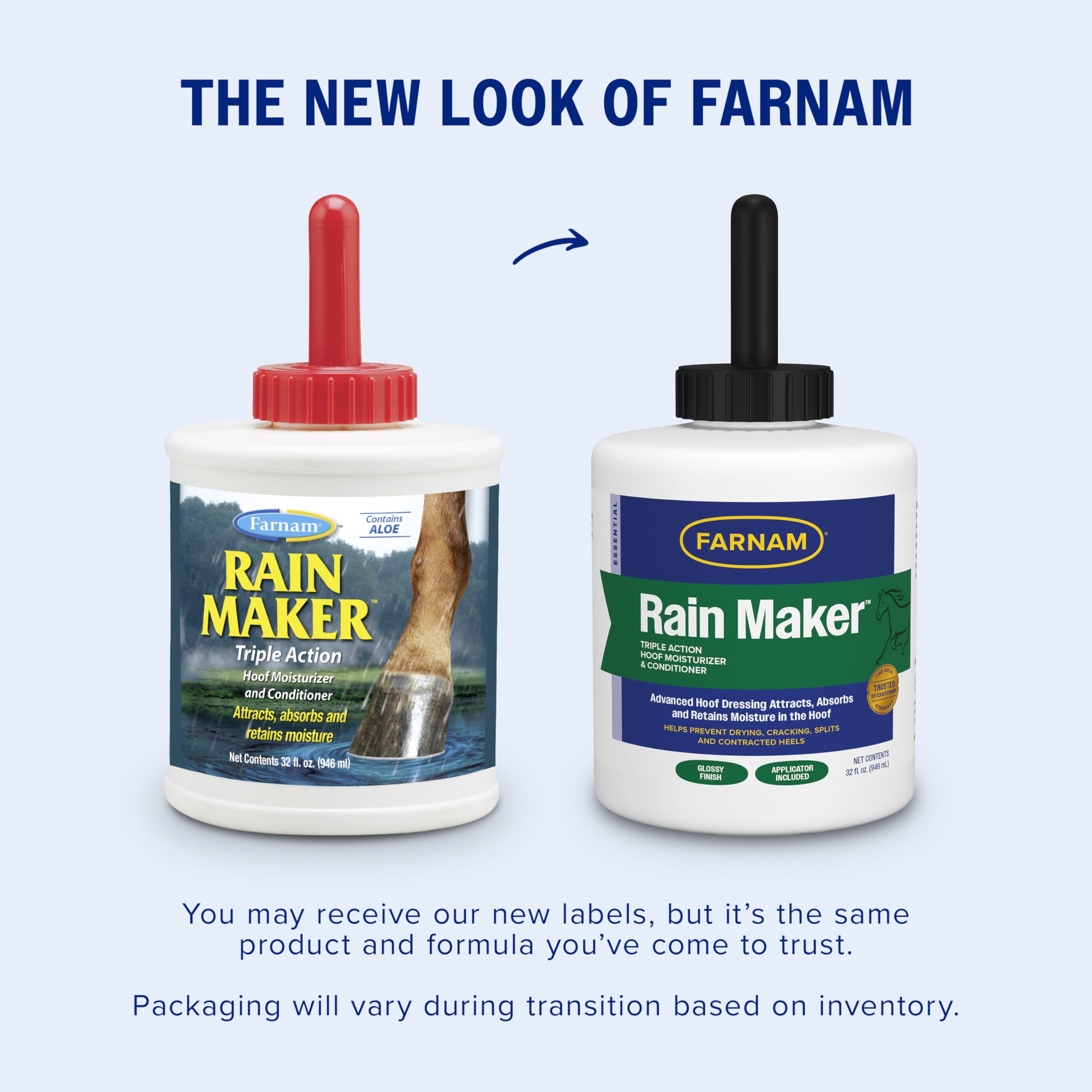 Farnam Rain Maker avec brosse integree, soin pratique des sabots.