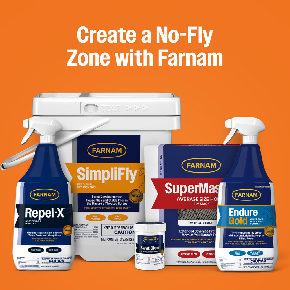 Farnam Repel-X pe: solution anti-insectes pour écuries et pâturage.