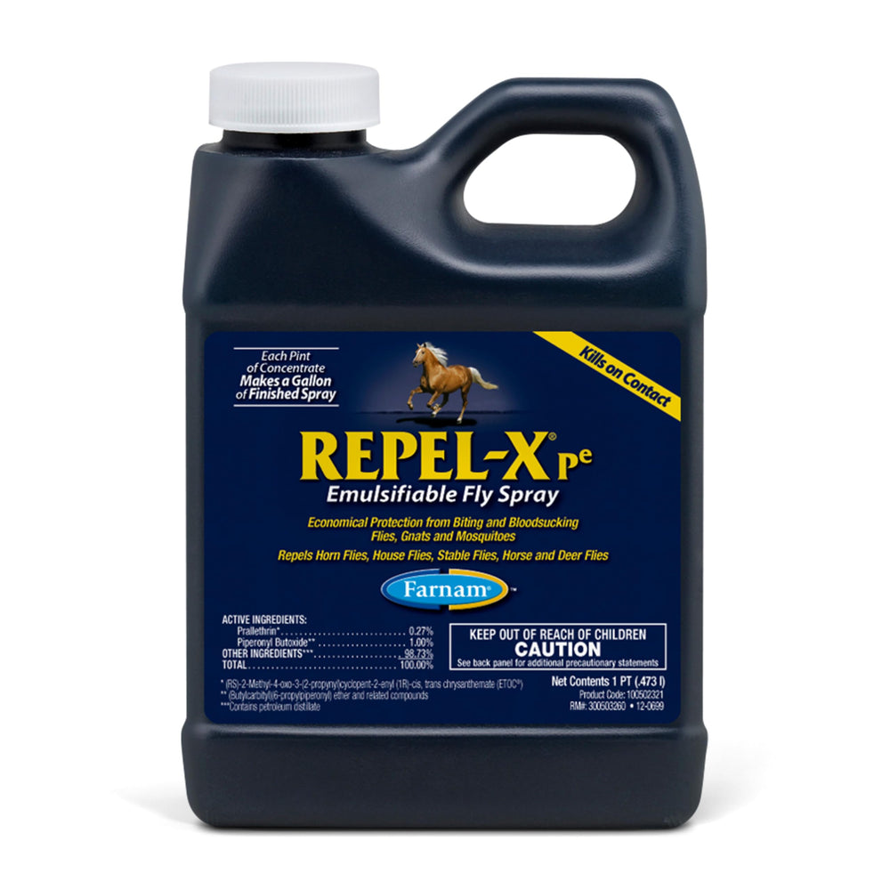 Farnam Repel-X pe: flacon de 16 onces prêt à diluer pour chevaux.