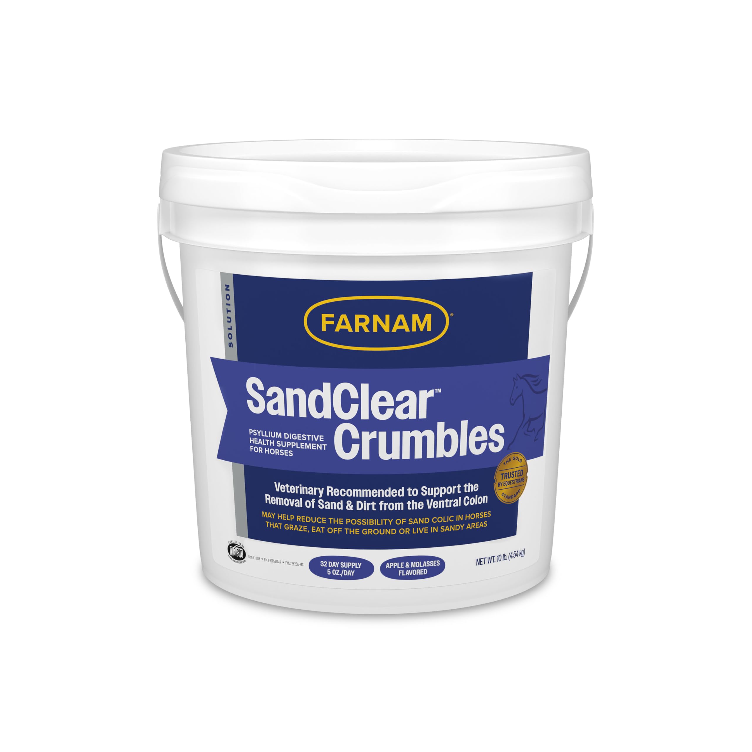 Farnam SandClear Crumbles — bouteille et saveur pomme, aide possible à la digestion.