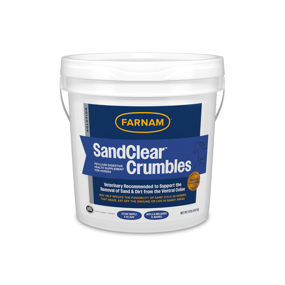 Farnam SandClear Crumbles — bouteille et saveur pomme, aide possible à la digestion.