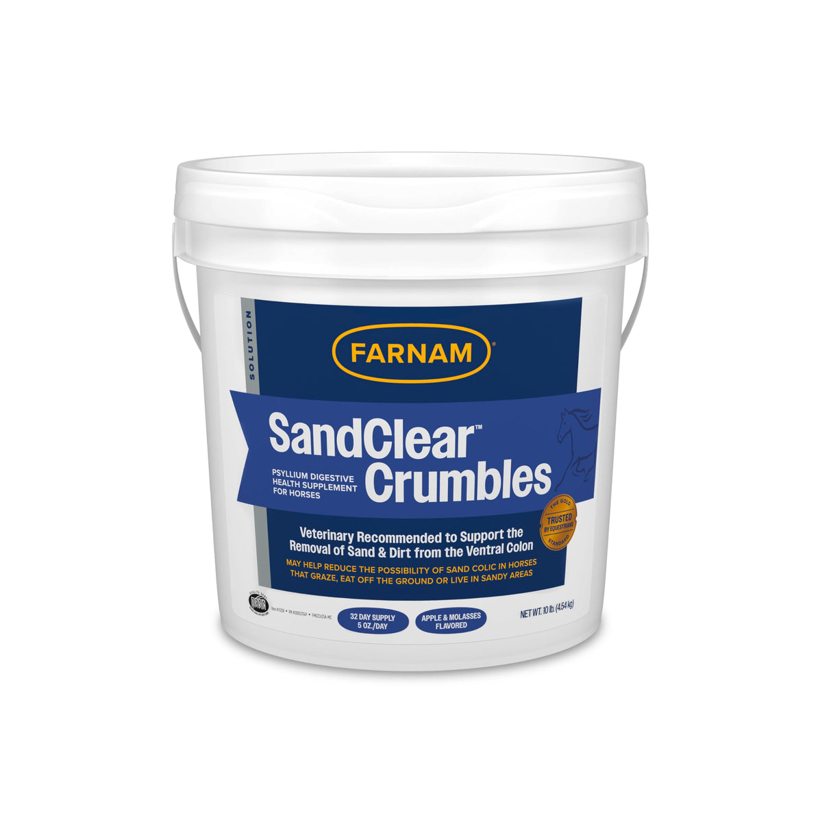Farnam SandClear Crumbles — bouteille et saveur pomme, aide possible à la digestion.