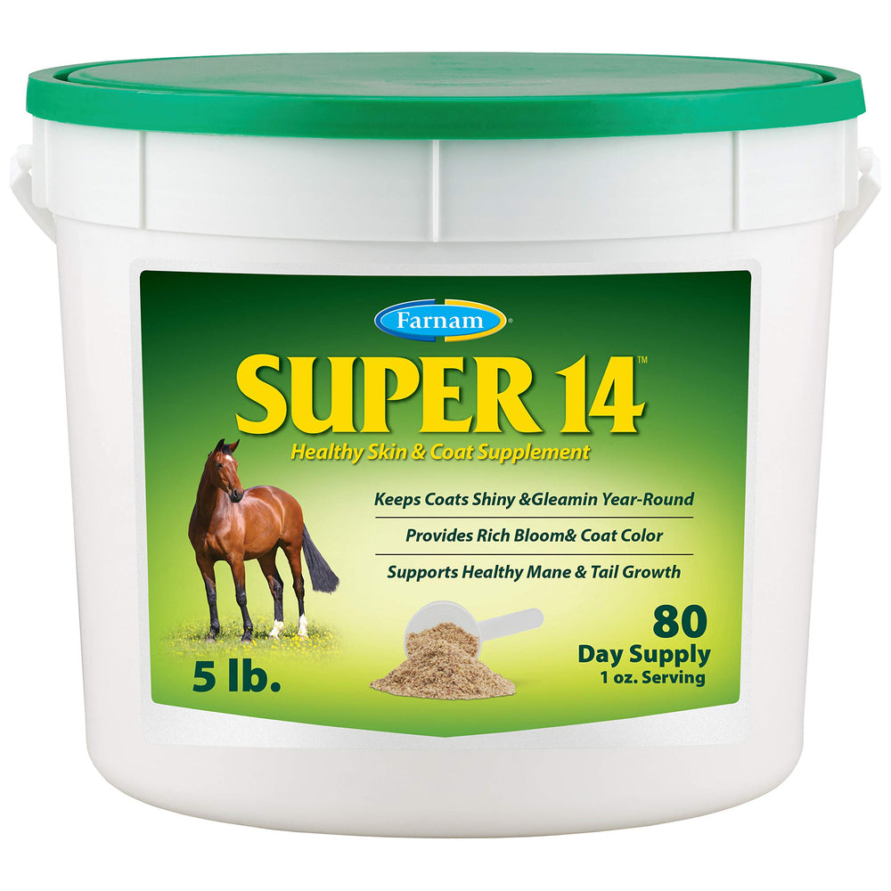 Farnam Super 14: bouteille et étiquette, usage simple pour pelage sain
