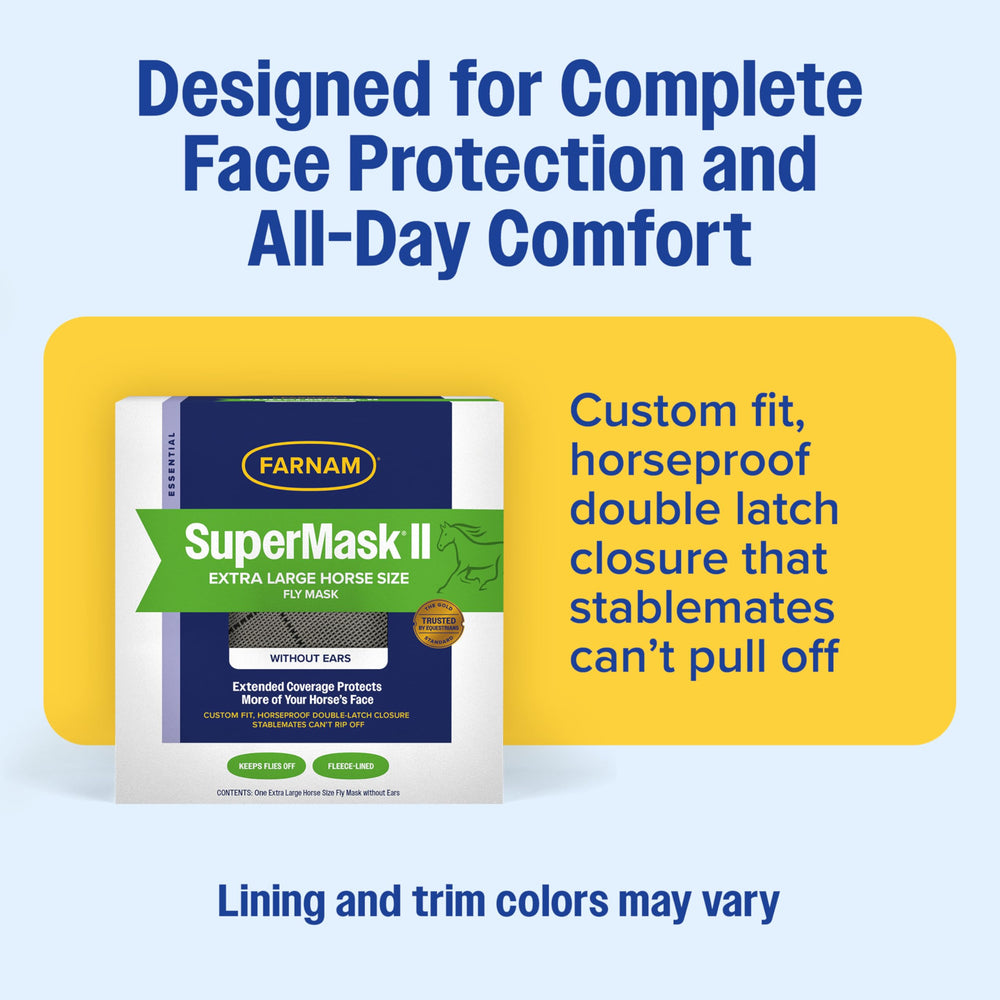 Farnam SuperMask II – bordure en fleece douce évitant les frottements