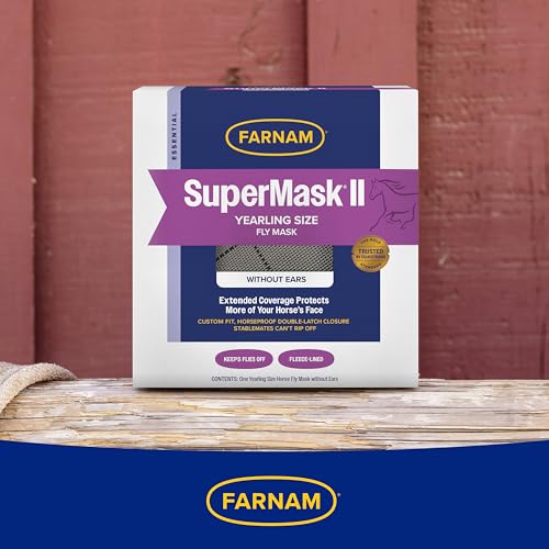 Taille cheval moyen Farnam SuperMask II pour phénotypes variés.