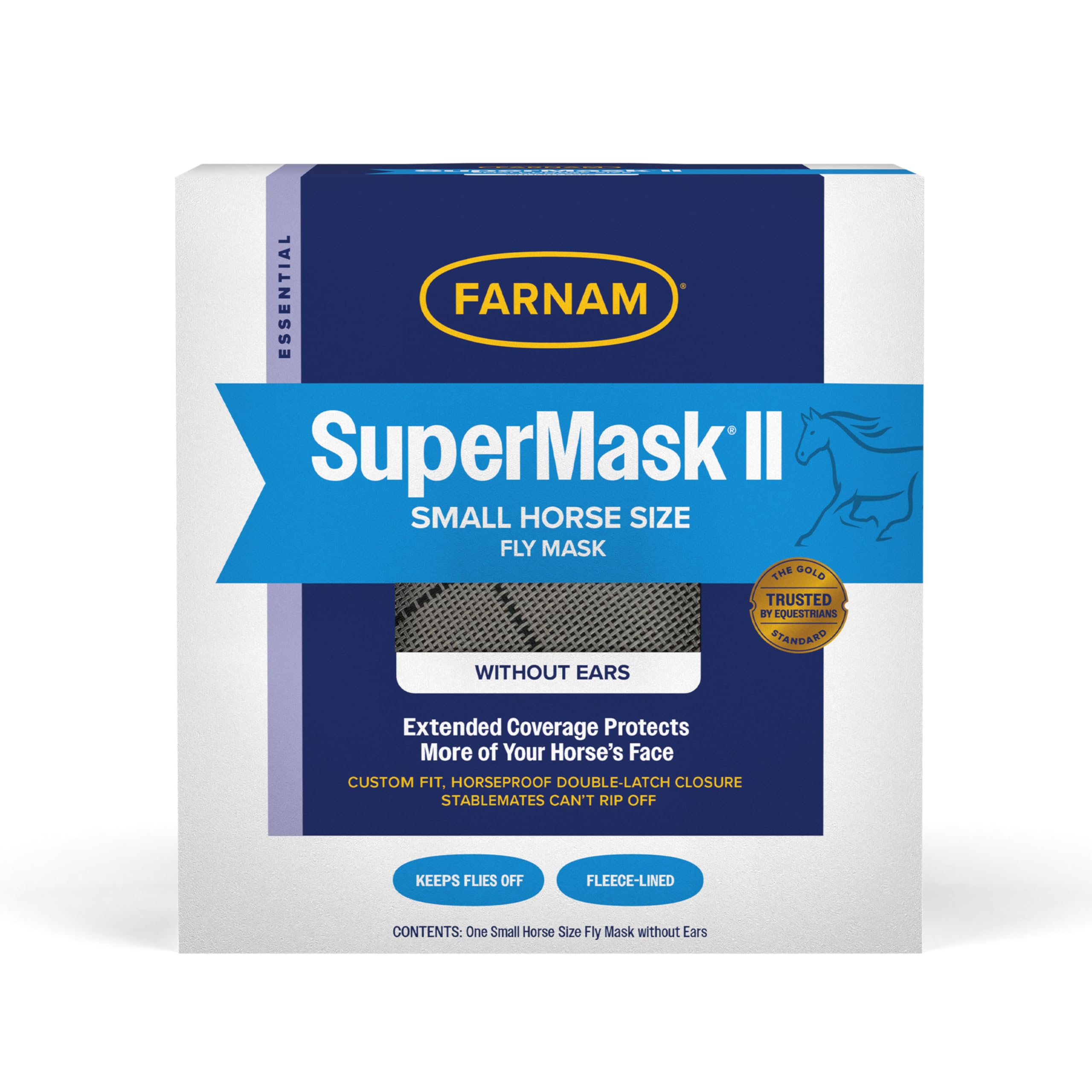 Le Farnam SuperMask II sans oreilles protège les yeux des mouches.