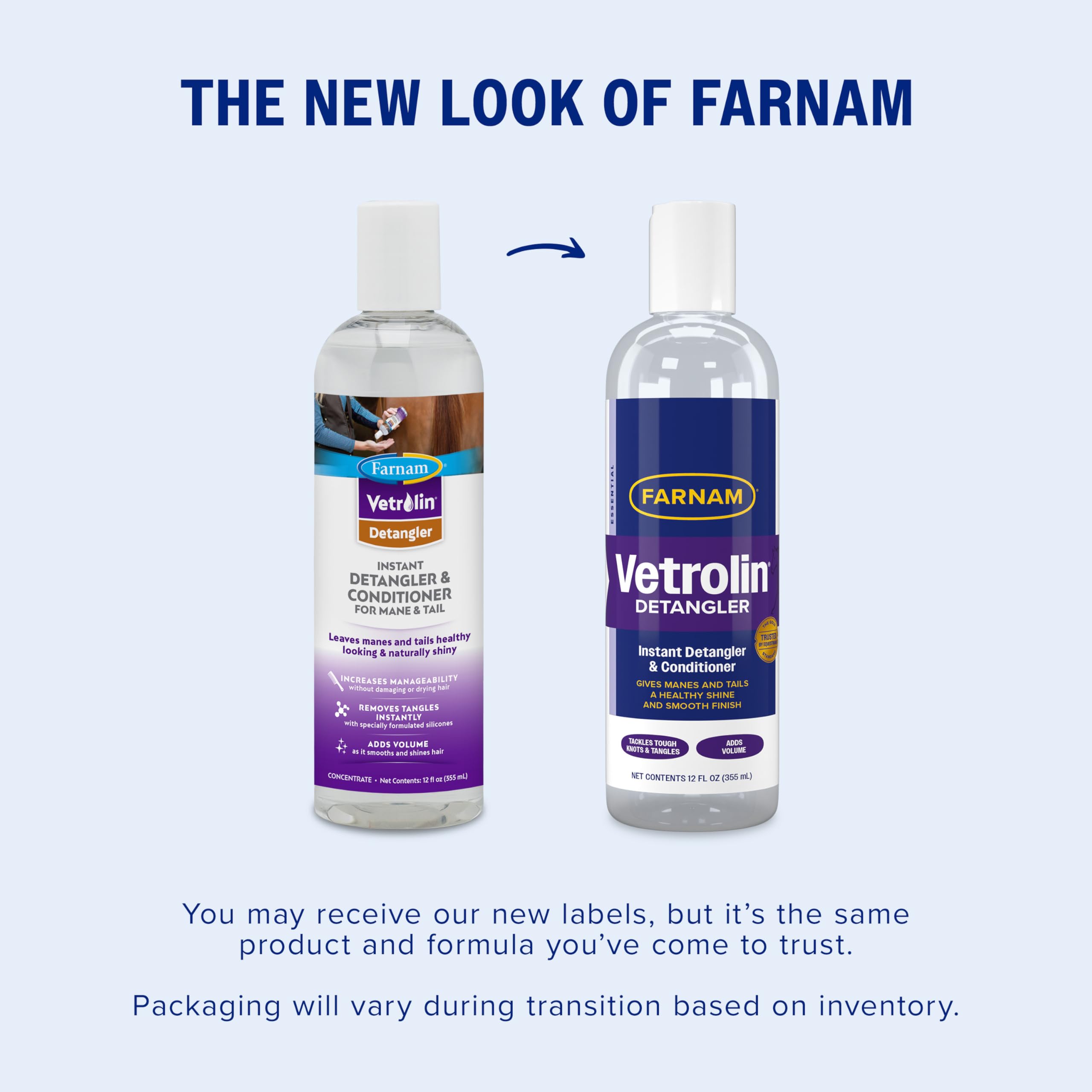 Farnam Vetrolin brillance-criniere : apporte éclat et aspect sain a la criniere.