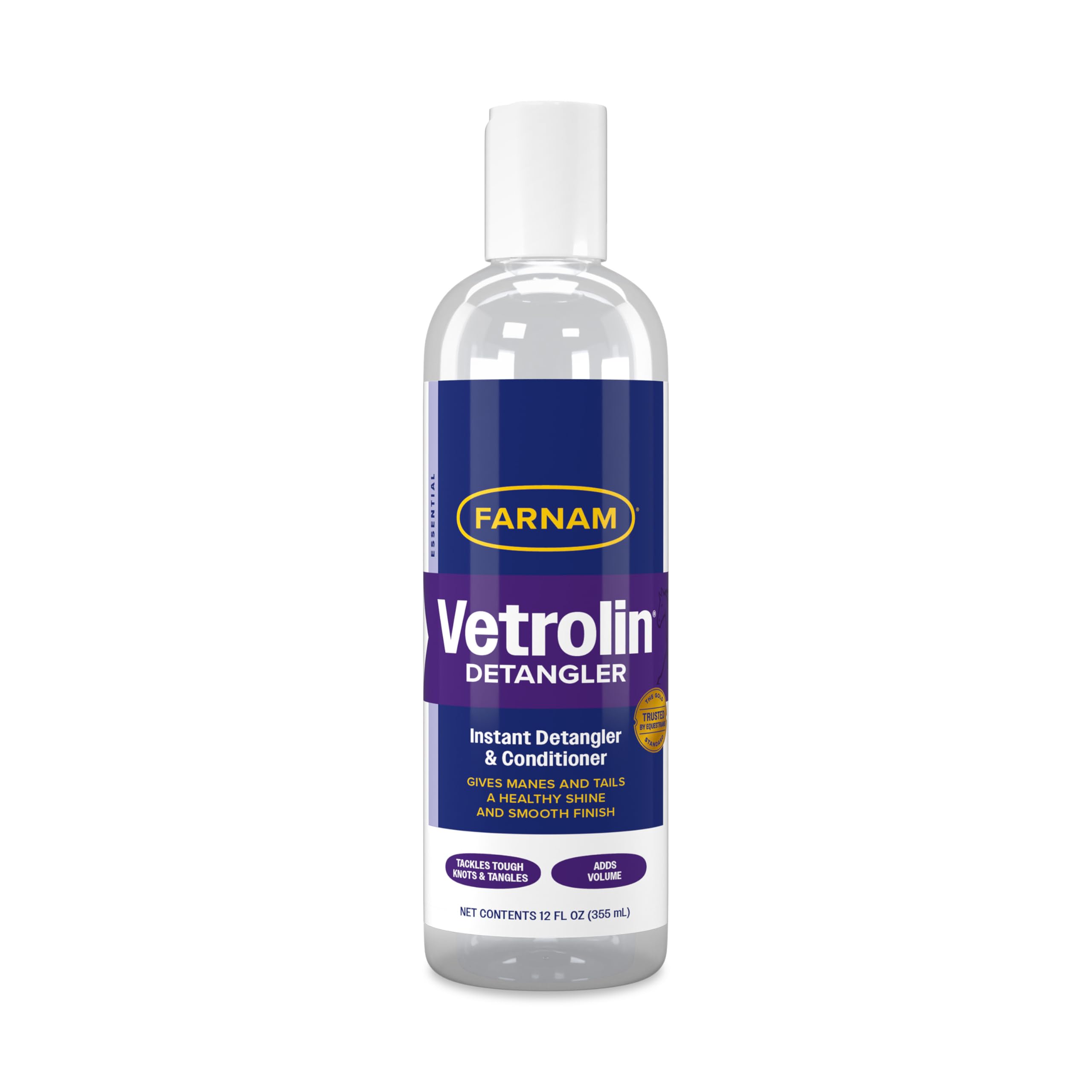 Farnam Vetrolin detanglant-criniere-queue : demêle rapidement et facilite le brossage.