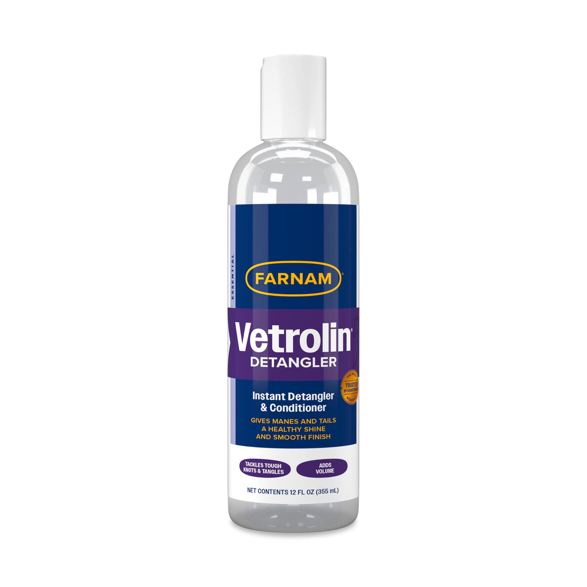 Farnam Vetrolin detanglant-criniere-queue : demêle rapidement et facilite le brossage.