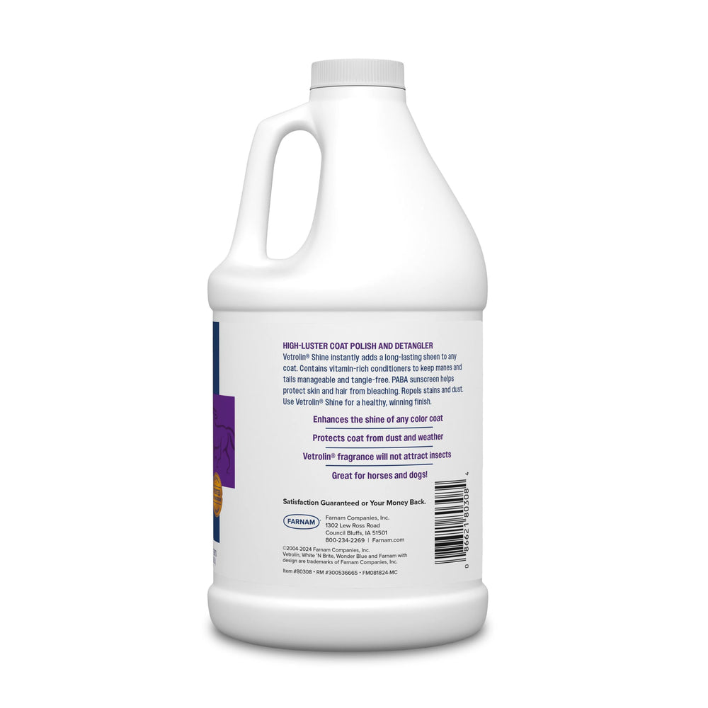 Produit idéal pour chevaux et chiens Vetrolin Shine.