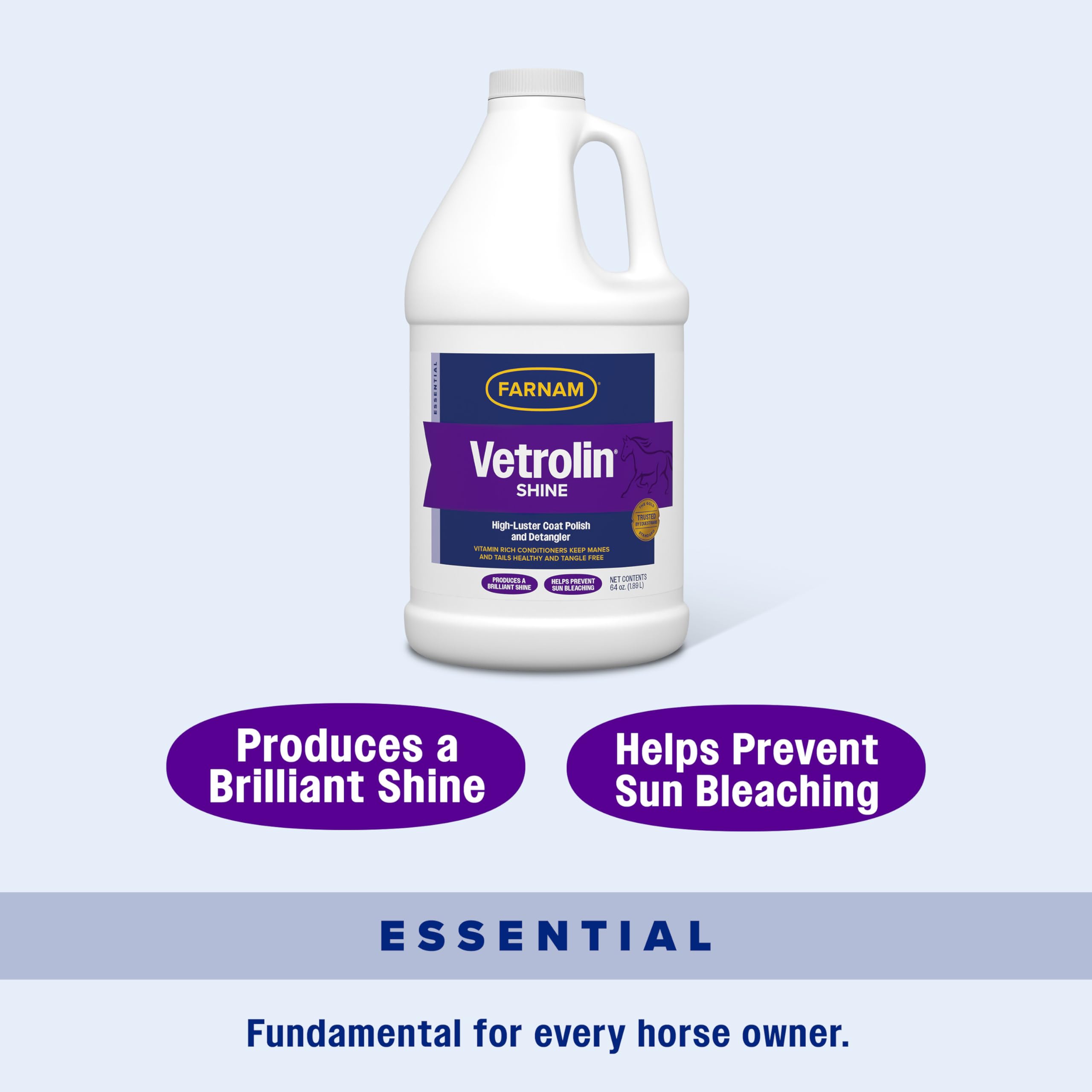 Formule sans alcool Vetrolin Shine, douce pour les poils.