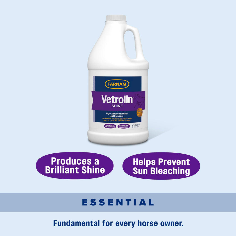 Formule sans alcool Vetrolin Shine, douce pour les poils.