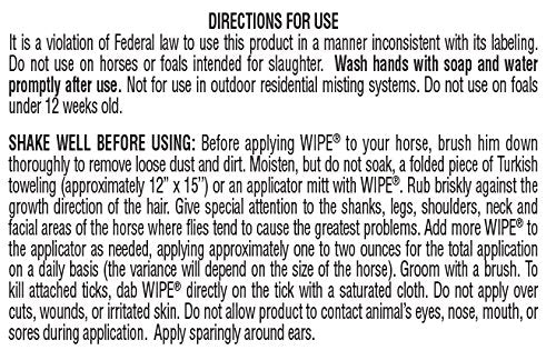 Farnam Wipe Original, protection contre insectes pour chevaux en carrière ou en paddock.