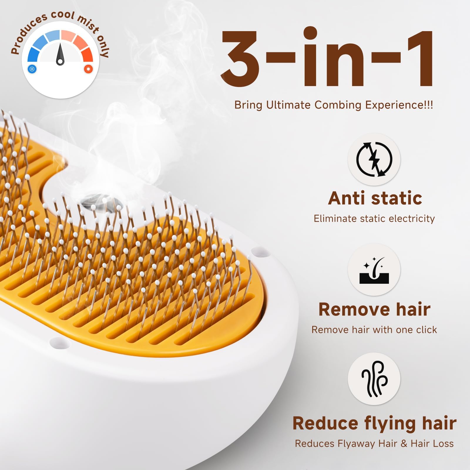 Fashionari brosse-vape-desechage-poils-court convient au pelage court et réduit les nœuds.