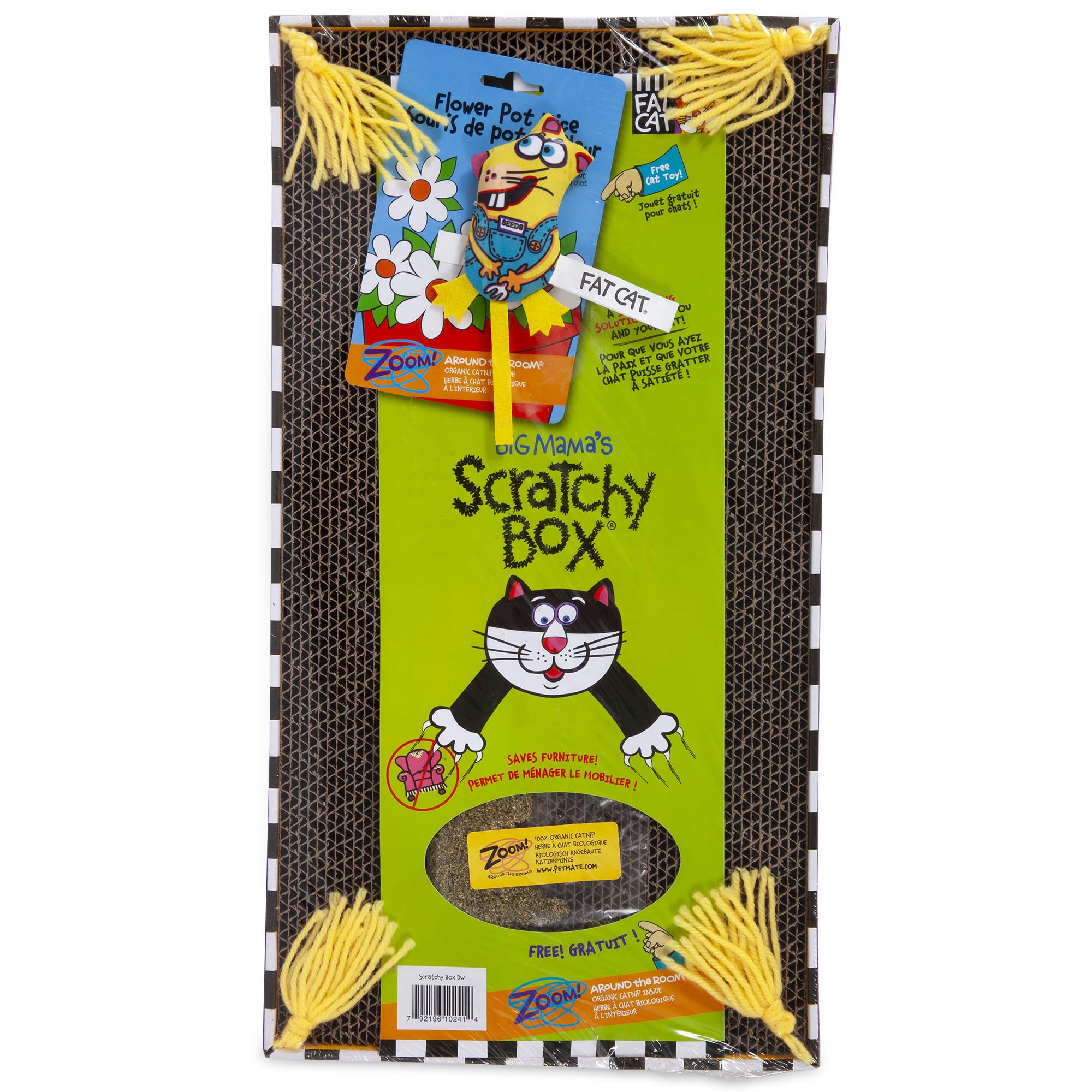 Fat Cat Big Mama's boîte de grattage en carton, surface généreuse pour griffes