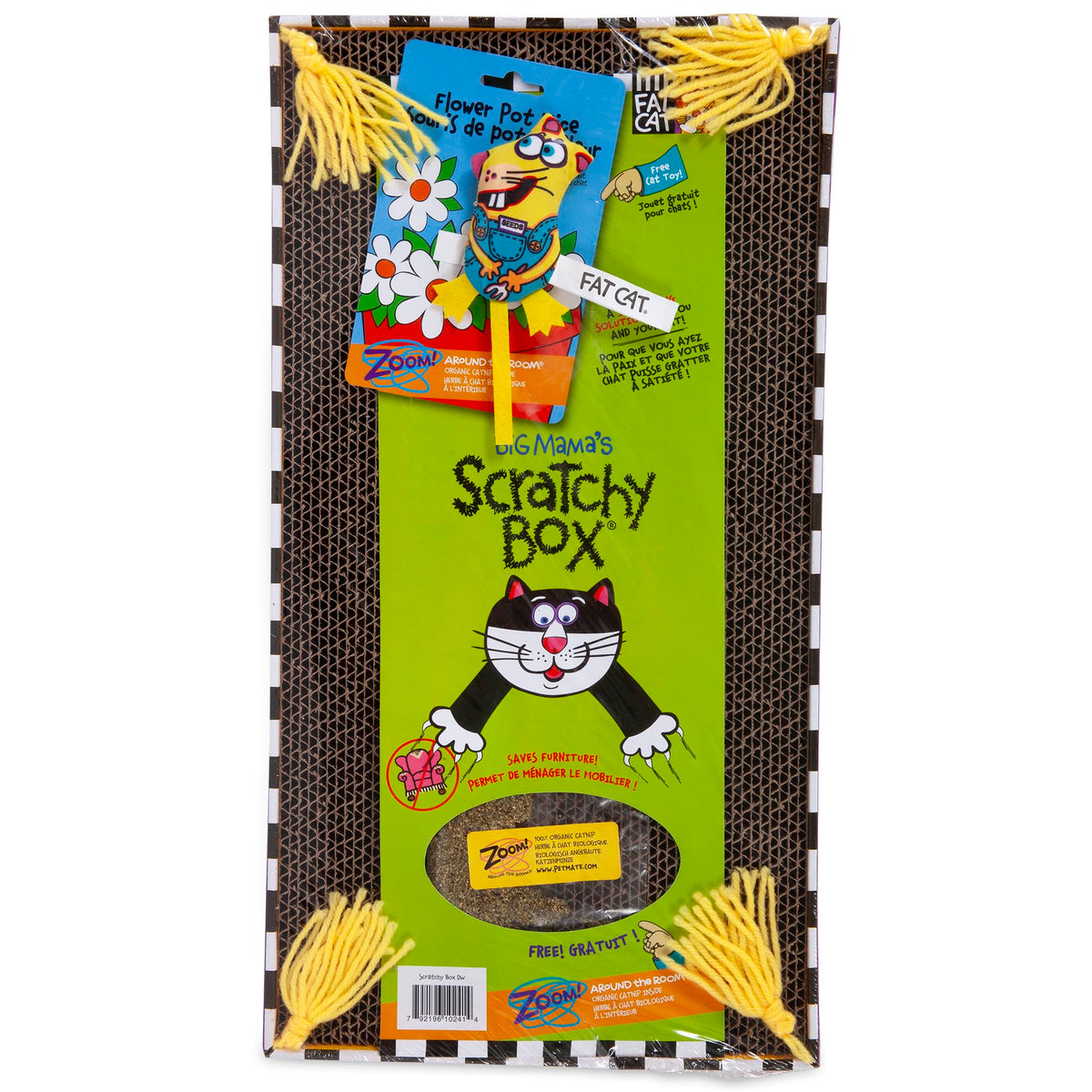 Fat Cat Big Mama's boîte de grattage en carton, surface généreuse pour griffes