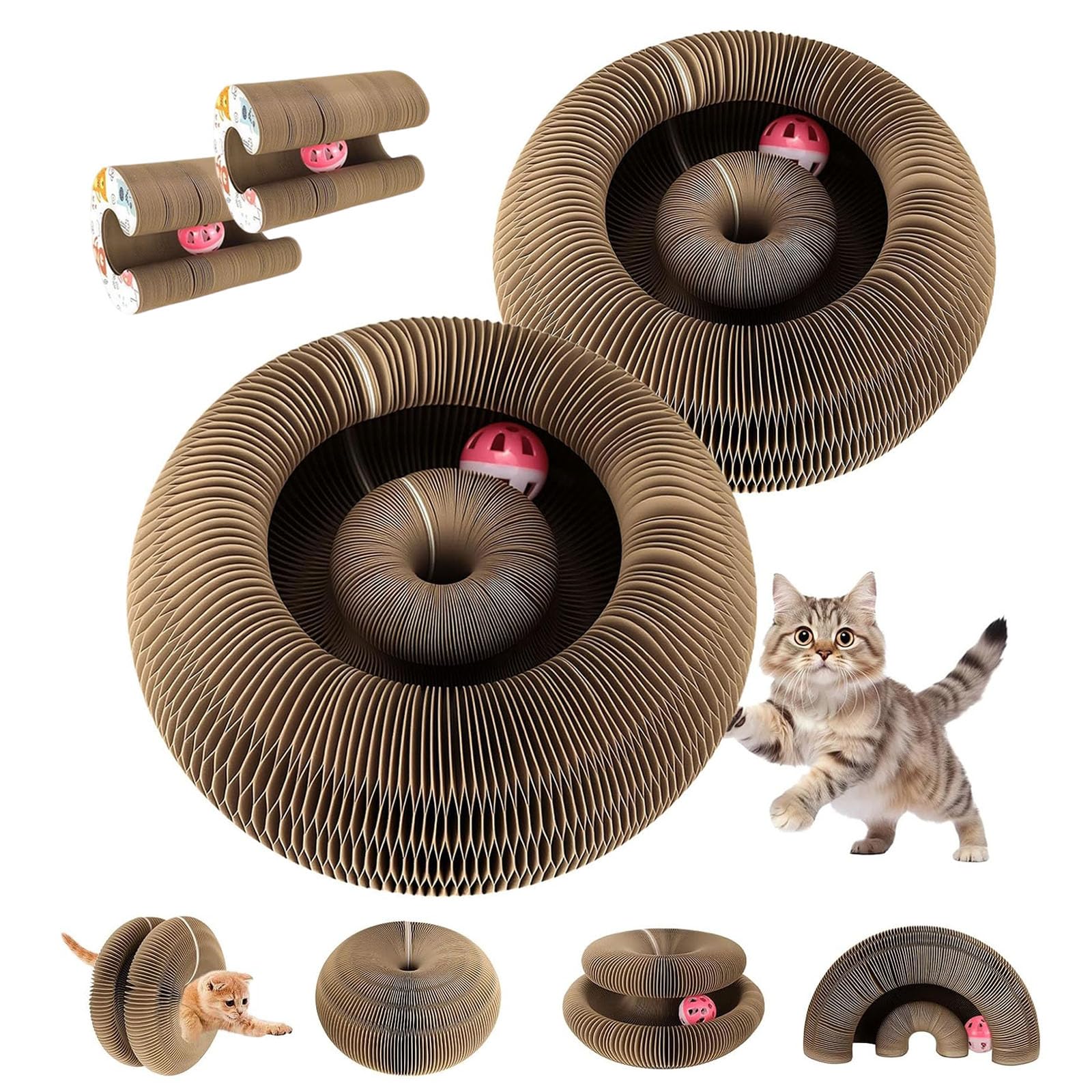 Jouet FATIRO Carton Orgue Magique pour chats, stimule le griffage et divertit.