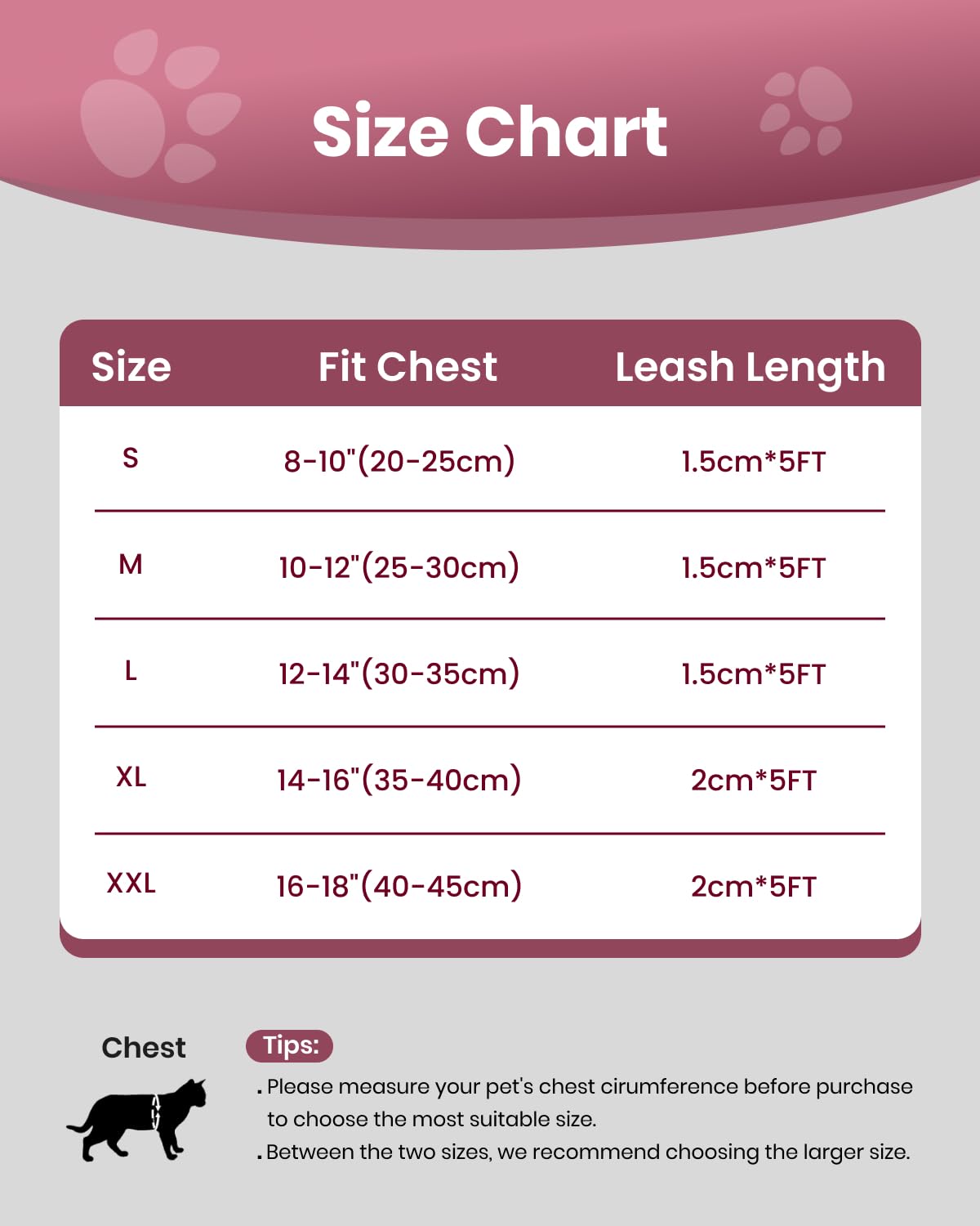 Harnais Fayogoo rose bordure rembourrée, douceur et confort pour les animaux sensibles.