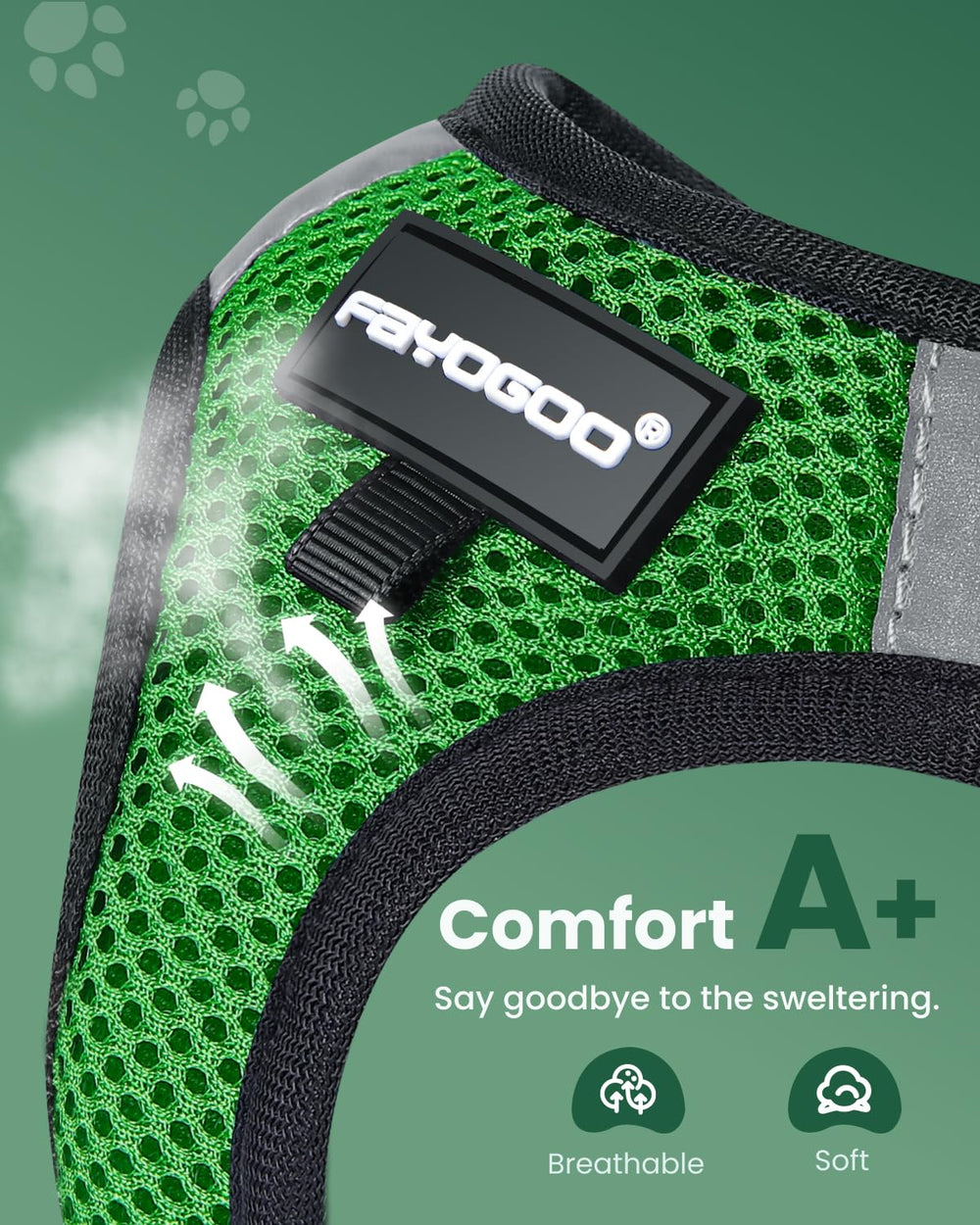 Laisse Fayogoo de 5 pieds neon vert liberté contrôlée pour sorties