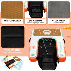 FBSPORT rampe-chien-piscine-antiderapante pour entrée stable près du bord