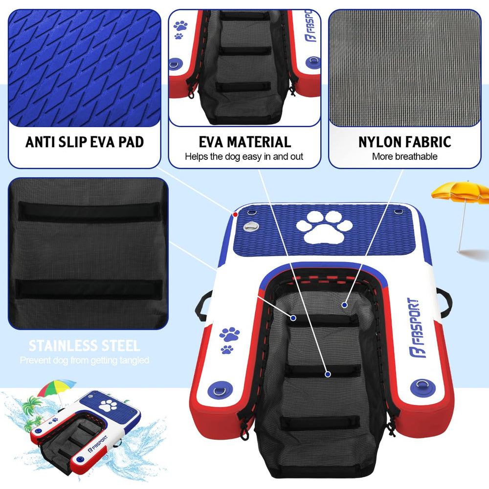 FBSPORT Dimensions 47x32x6 pouces, adaptée pour chiens moyens et grands