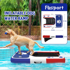 FBSPORT Rampe gonflable pour chien, pratique près de la piscine