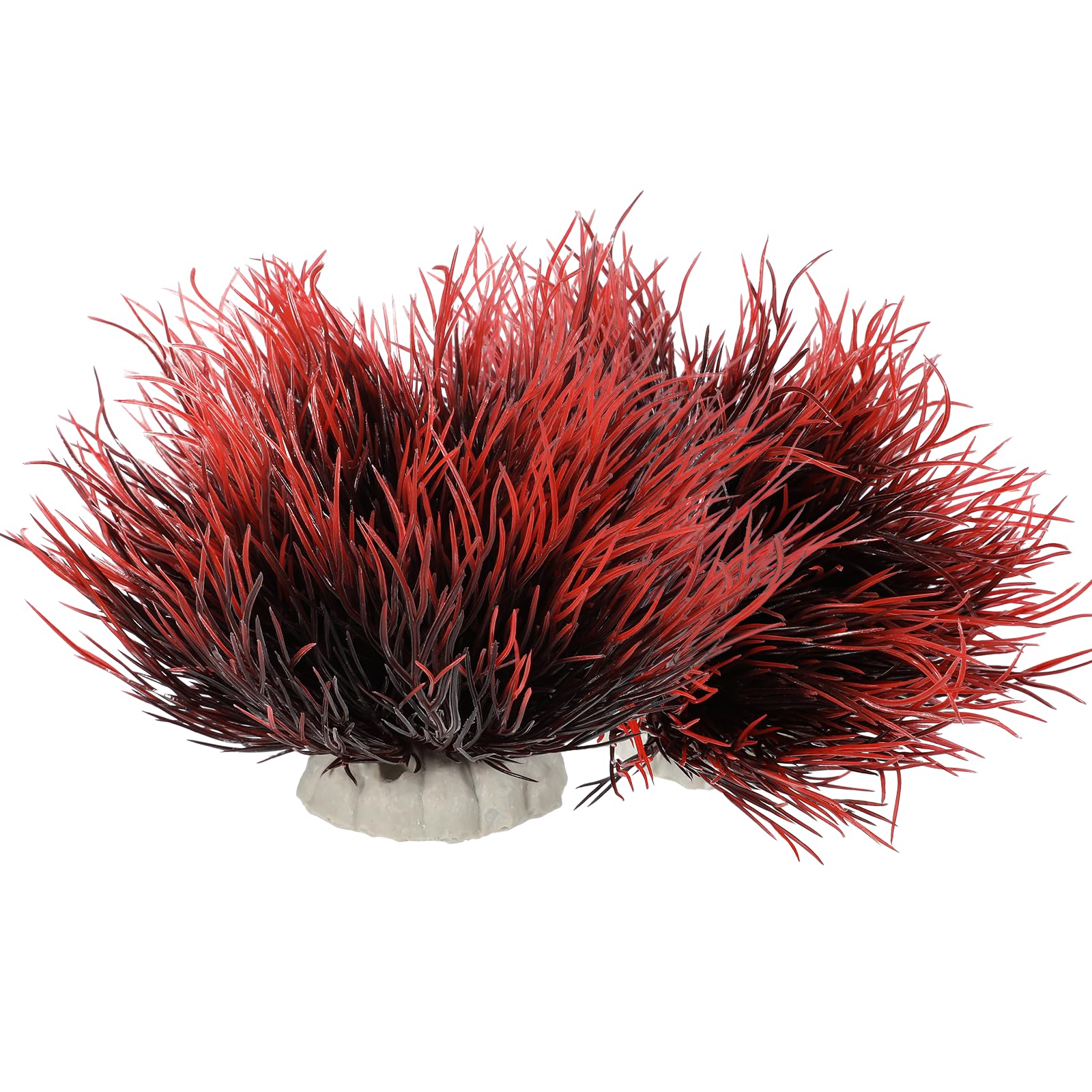 FdcLixuvol ensemble de plantes artificielles pour aquarium, noir et rouge, aspect naturel et maintenance simple.