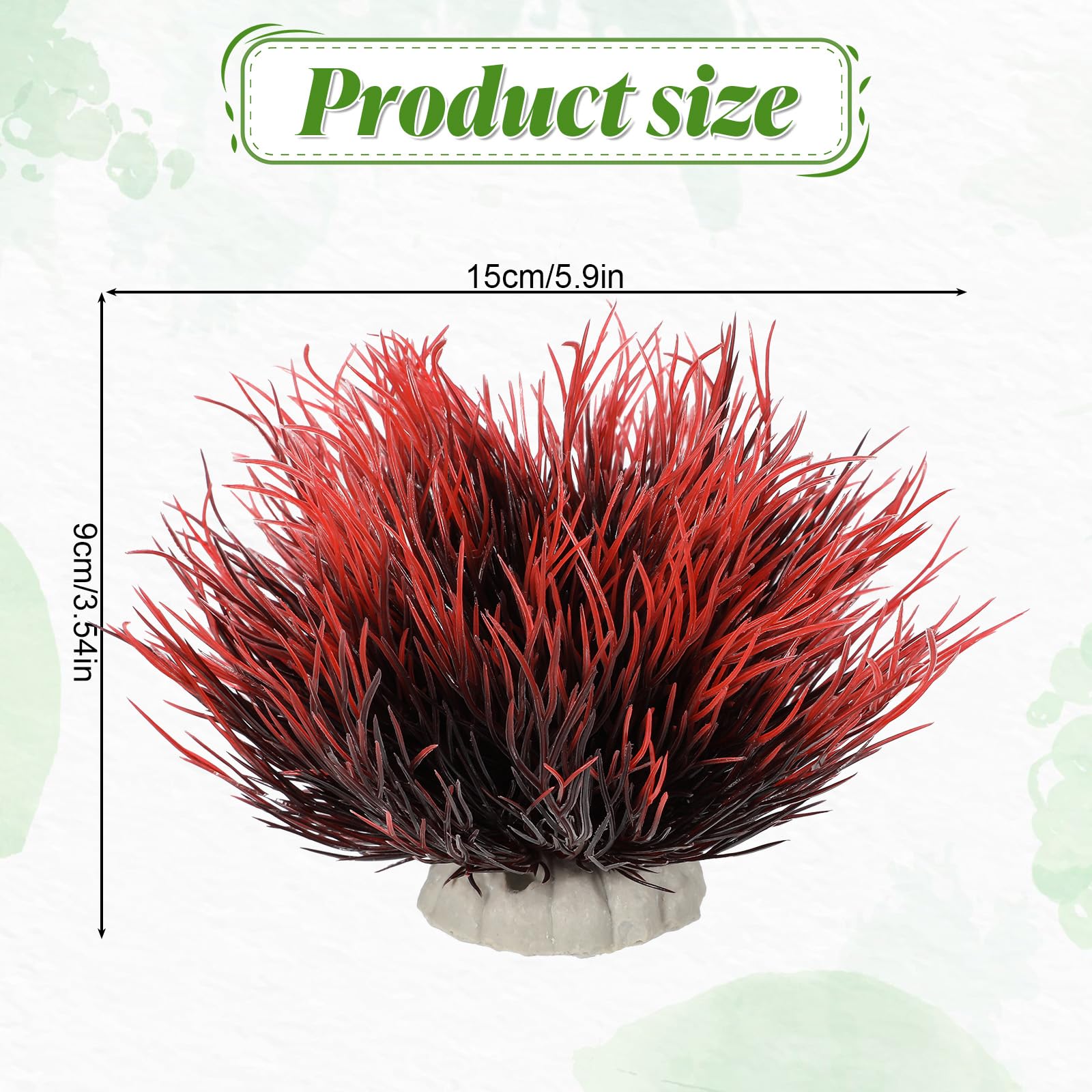 Plantes artificielles d'aquarium FdcLixuvol, PVC durable, base stable et tenue durable.