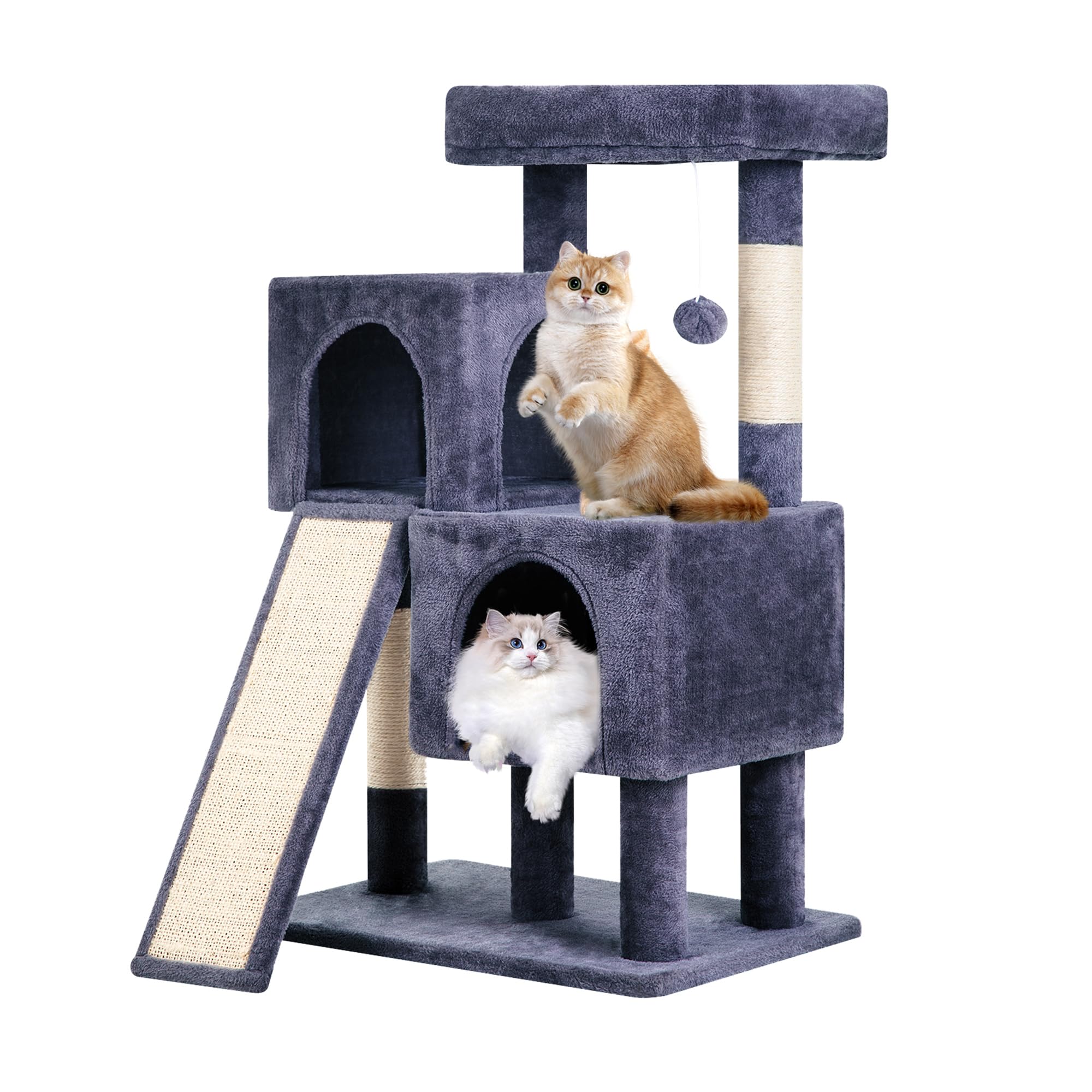 FDW Arbre à Chat Intérieur 36 pouces – plateforme spacieuse pour observation et repos.