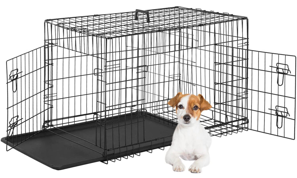 FDW cage chien 24 pouces avant, accès rapide et sécurité.